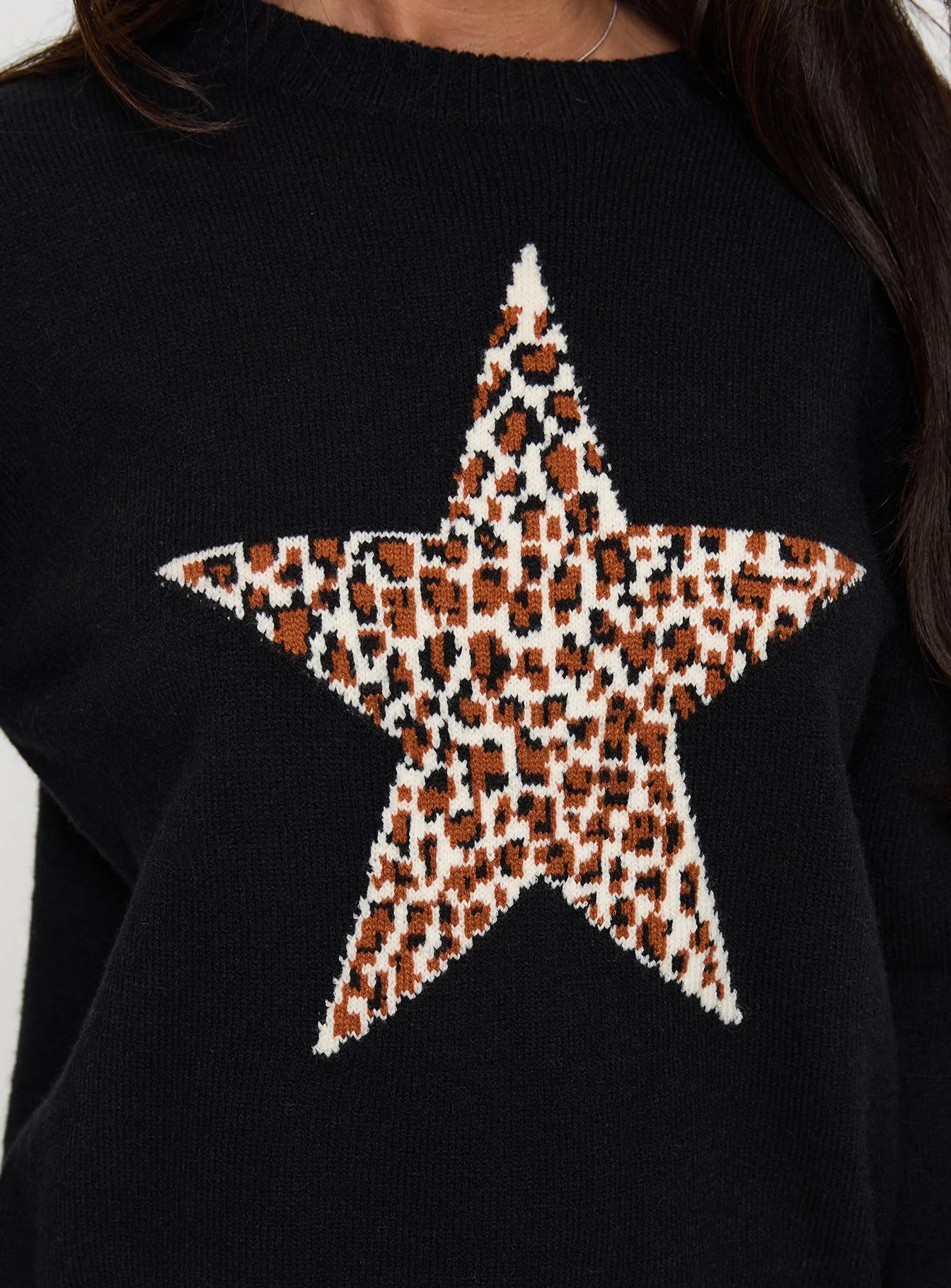 Run The Party Knit Sweater Black