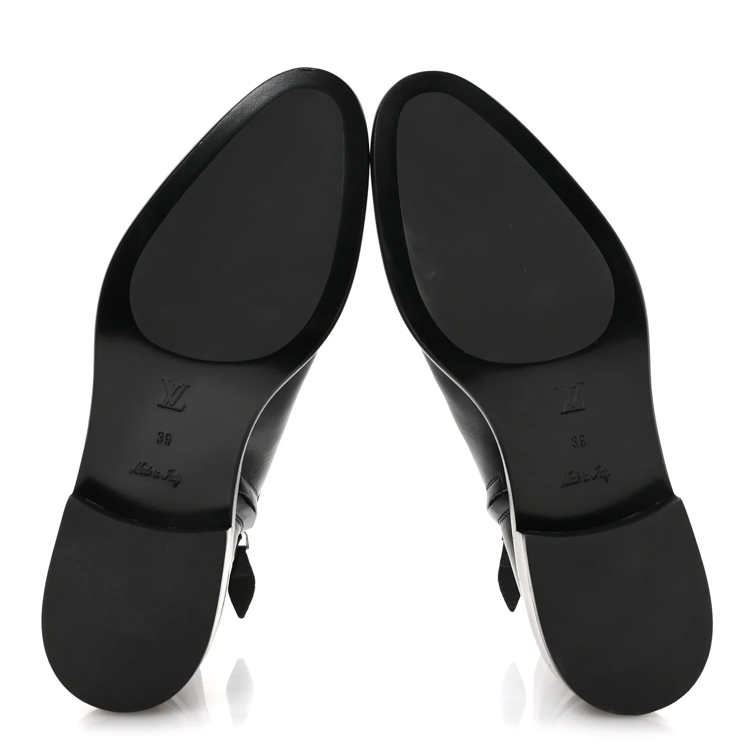 Calfskin Westside Flat Ankle Boots 39 Black - Top Club