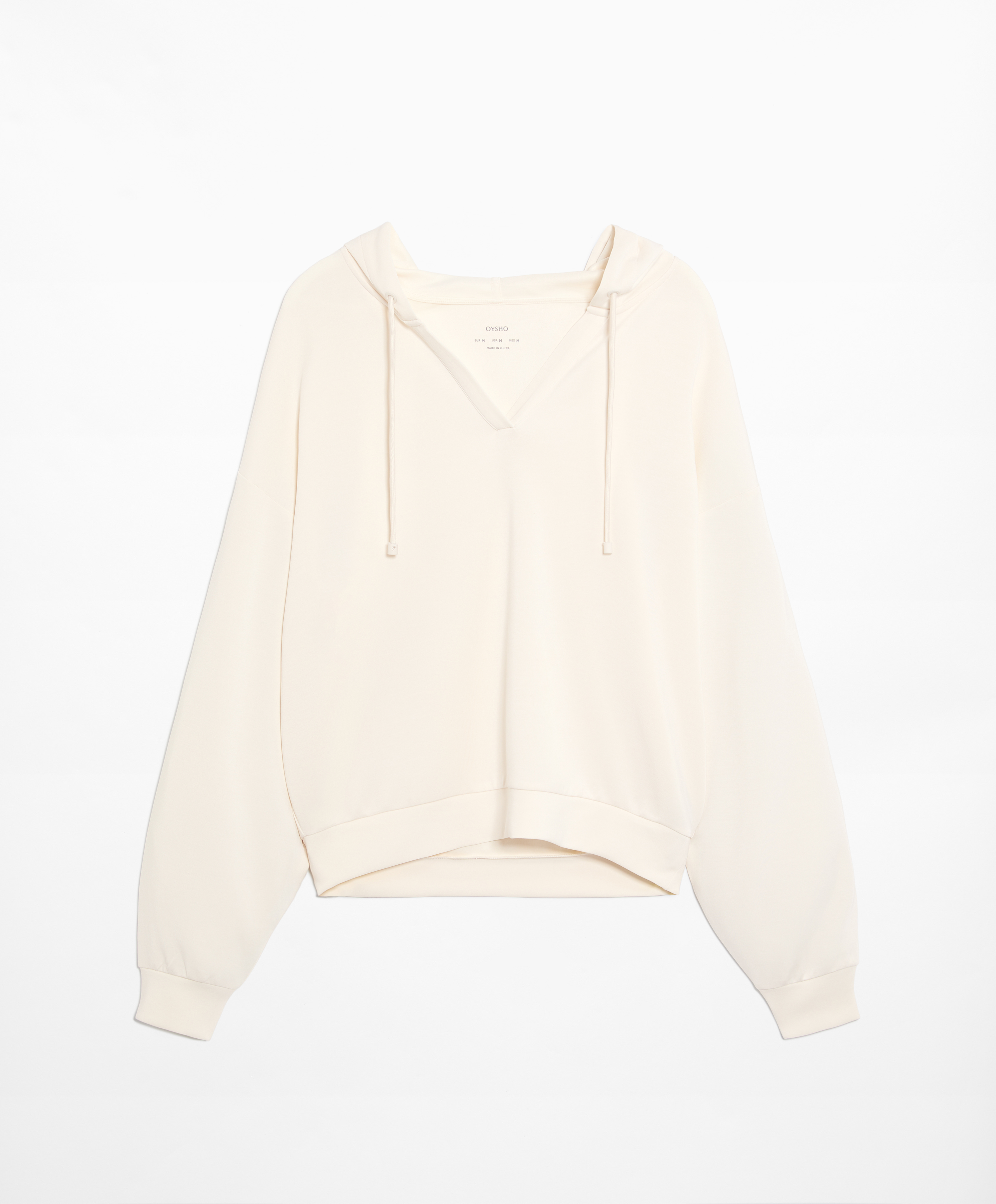 OYSHO V-neck sweatshirt with modal