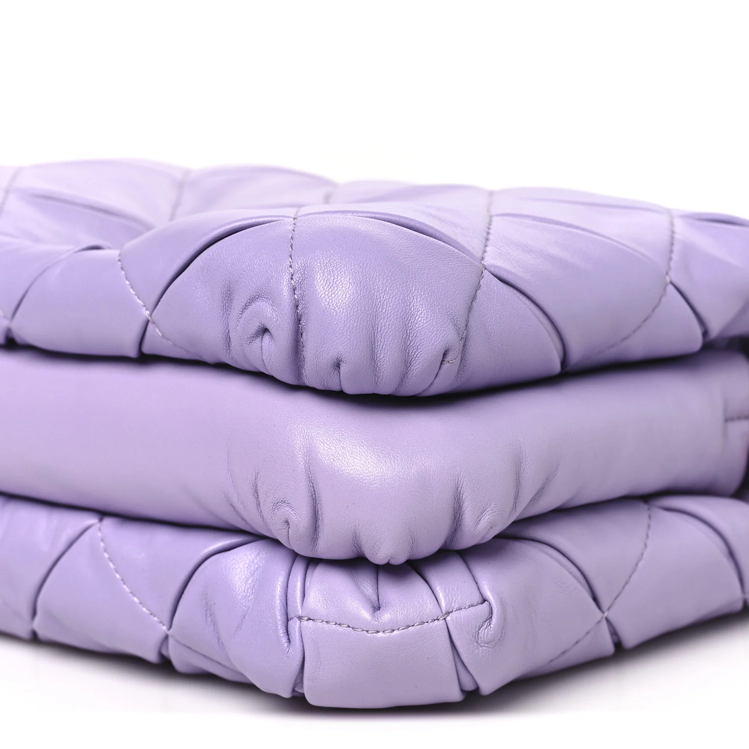 Lambskin Pleated Goya Puffer Bag Light Mauve - Top Club