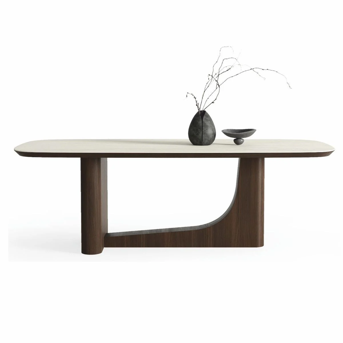 Luxury dining room set - 1 dining table with ceramic table top and 6 dining room chairs