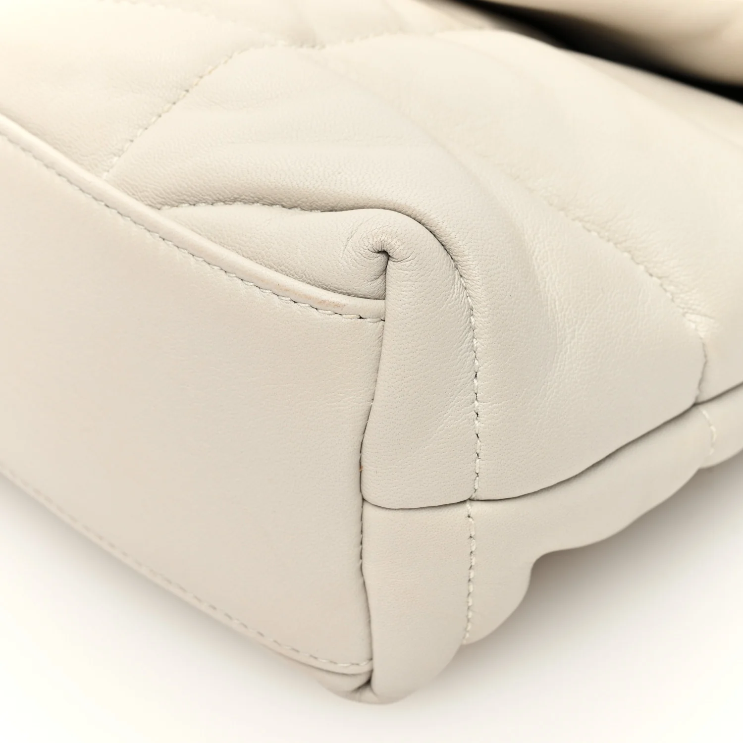 Lambskin Quilted Toy Loulou Puffer Monogram Chain Satchel Crema Soft - Top Club