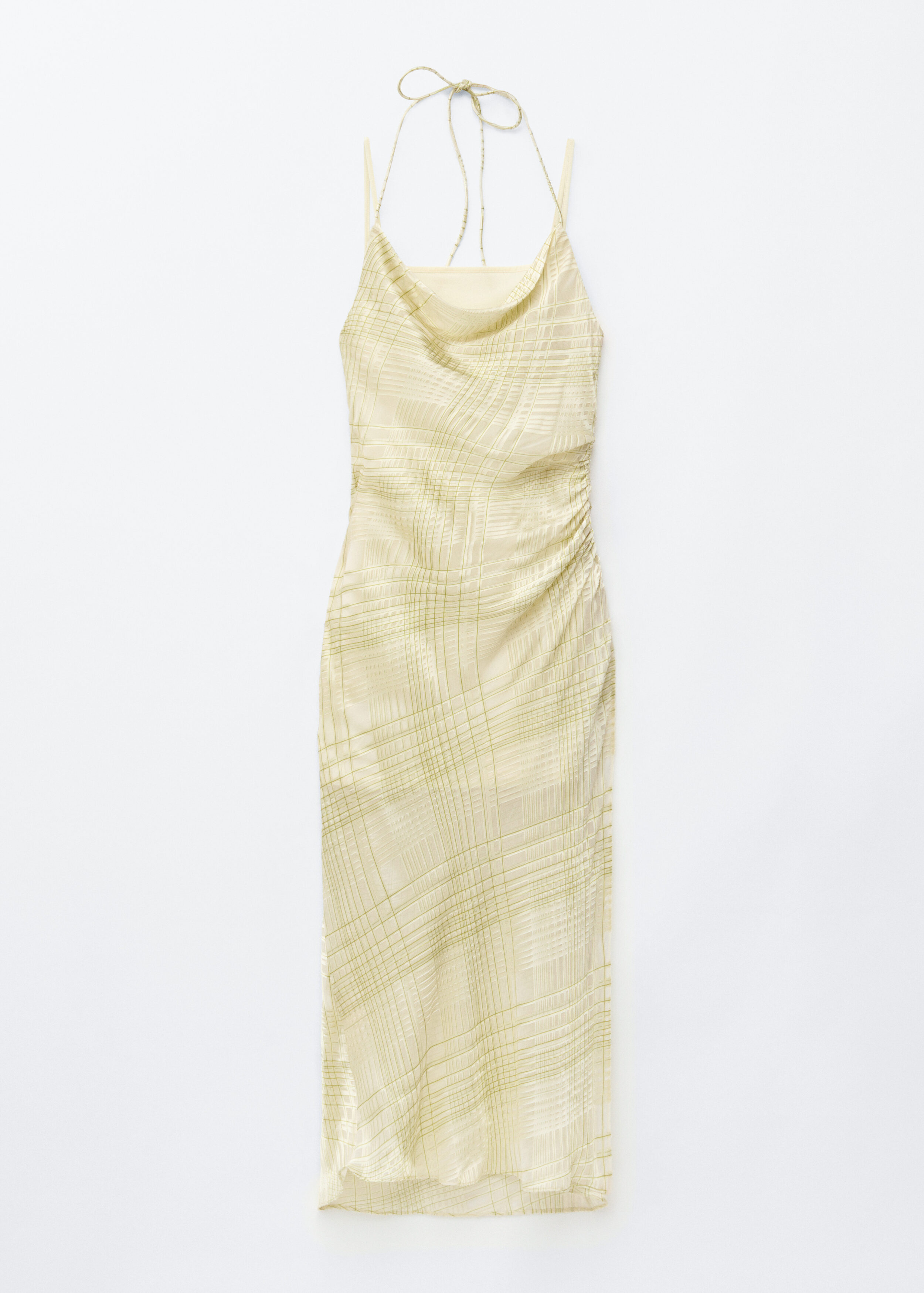 & Other Stories COWL-NECK JACQUARD MIDI DRESS