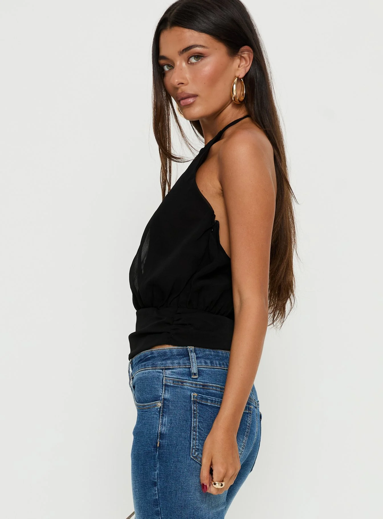 Marolyn Keyhole Top Black