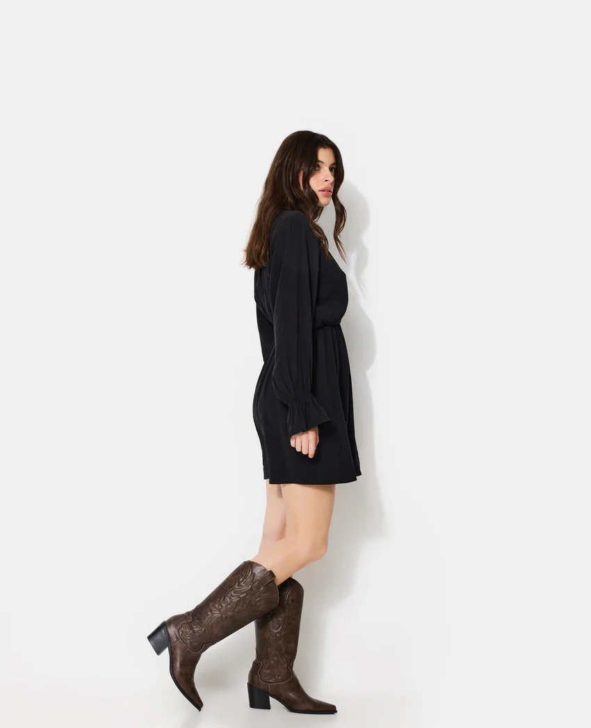 Pimkie Robe courte avec taille élastiquée en tissu fluide