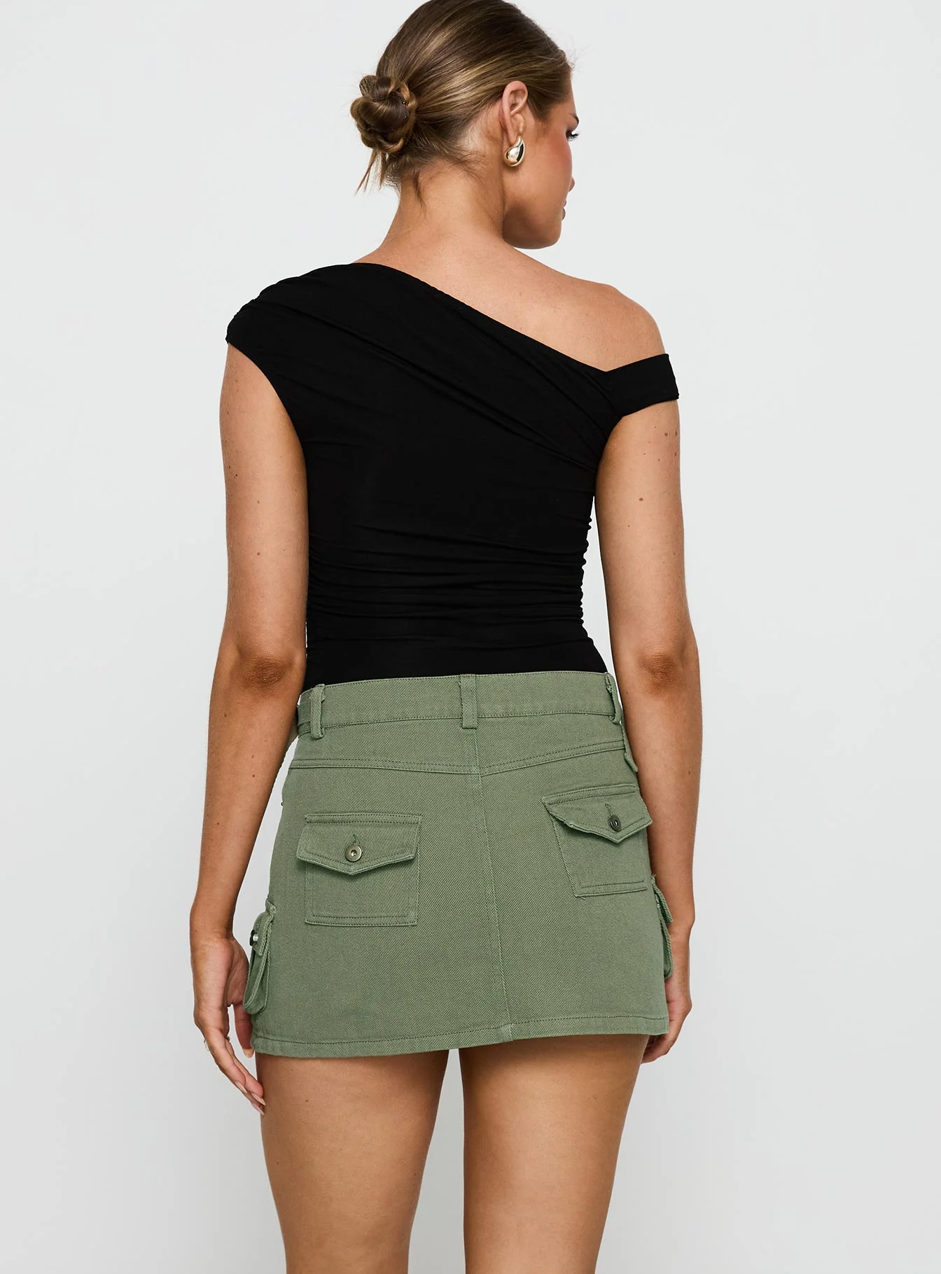 Peterson Cargo Mini Skirt Khaki
