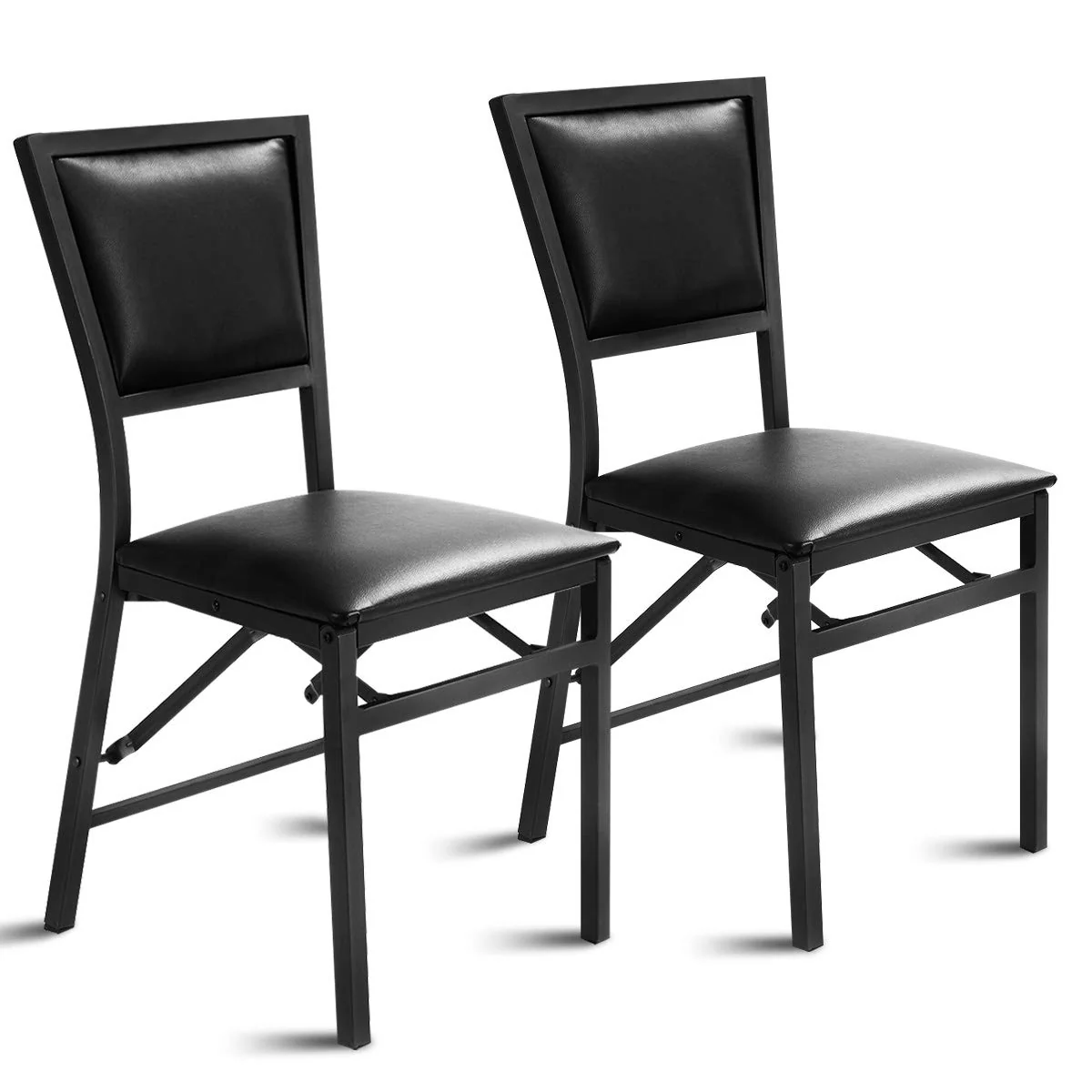 BEFOUNDLOVELY Folding Dining Chairs Set of 2/4 with Padded Seats, Sturdy Metal Frame
