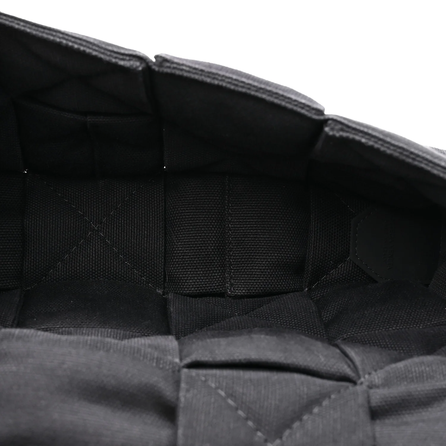 Denim Maxi Intrecciato Padded Tech Cassette Bag Black - Top Club