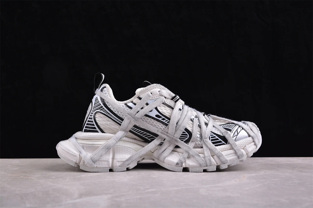 Balenciaga 3XL Extreme Lace Sneaker in White/Black - Sneaker Replica Workshop