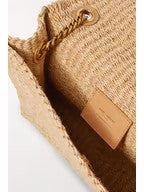 YSL SAINT LAURENT Kate medium raffia shoulder Bag - Top Club