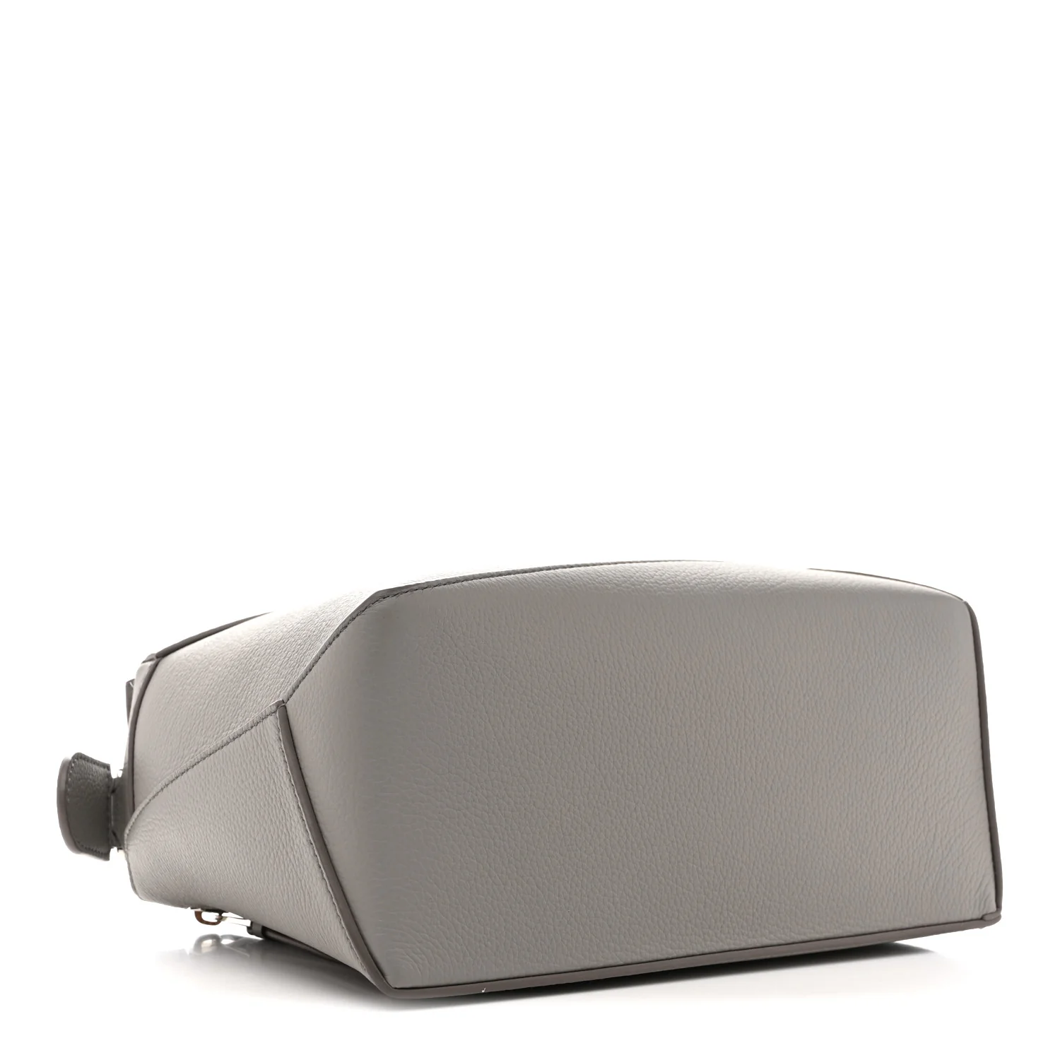 Soft Grained Calfskin Small Puzzle Edge Bag Pearl Grey - Top Club