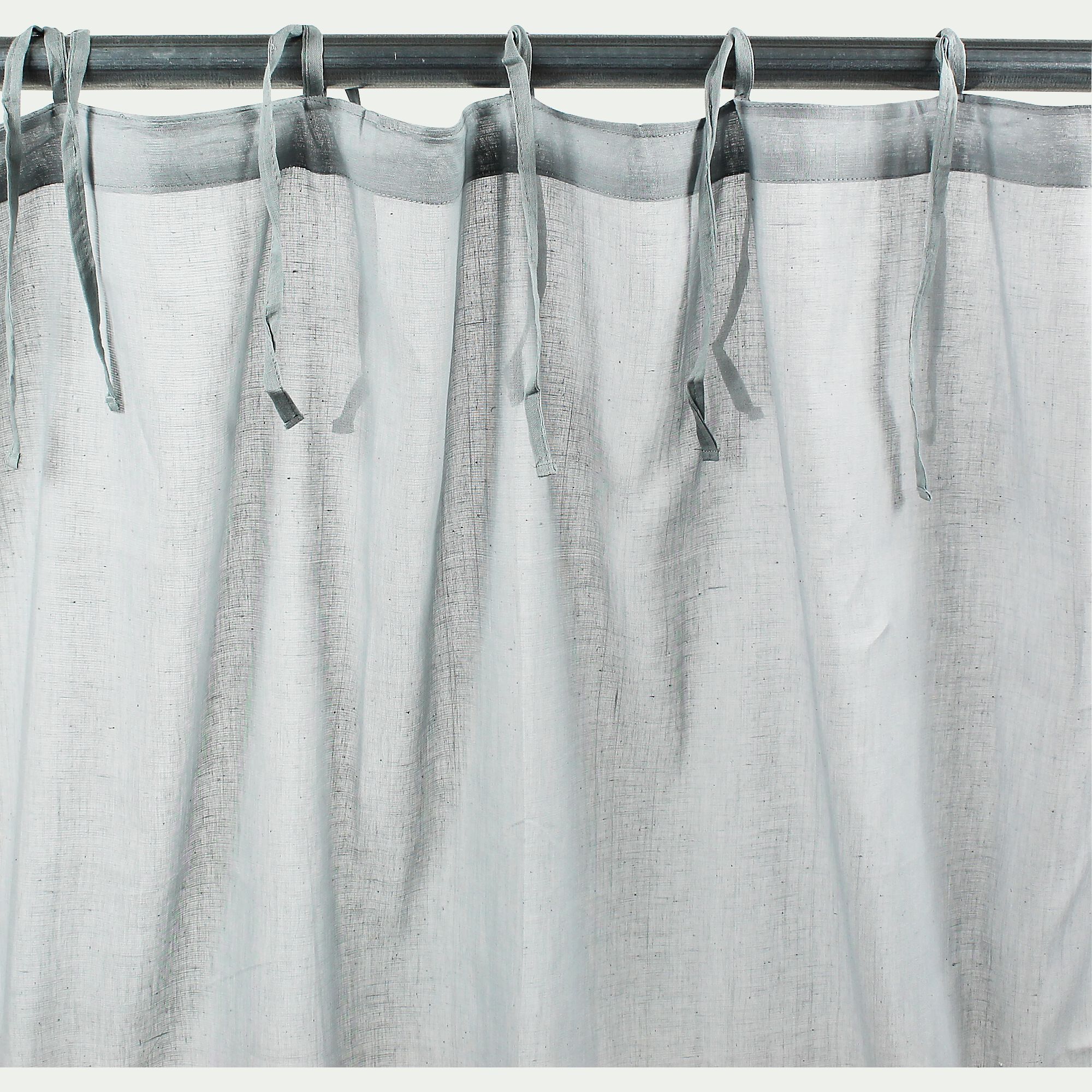 LOLA - Voilage à nouettes en coton 105x250cm - gris