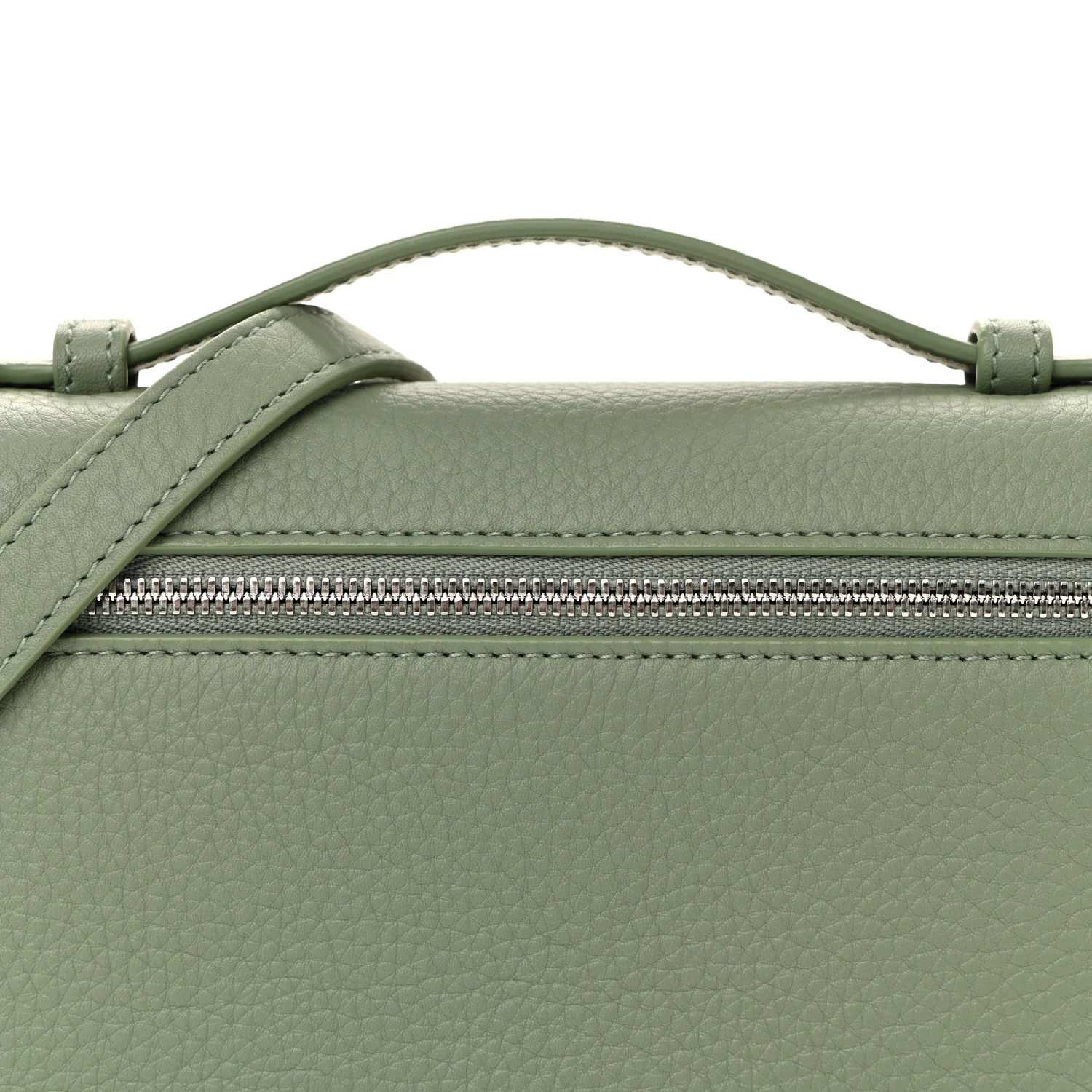 Grained Calfskin L19 Extra Pocket Pouch Sage Brush Leaves - Top Club