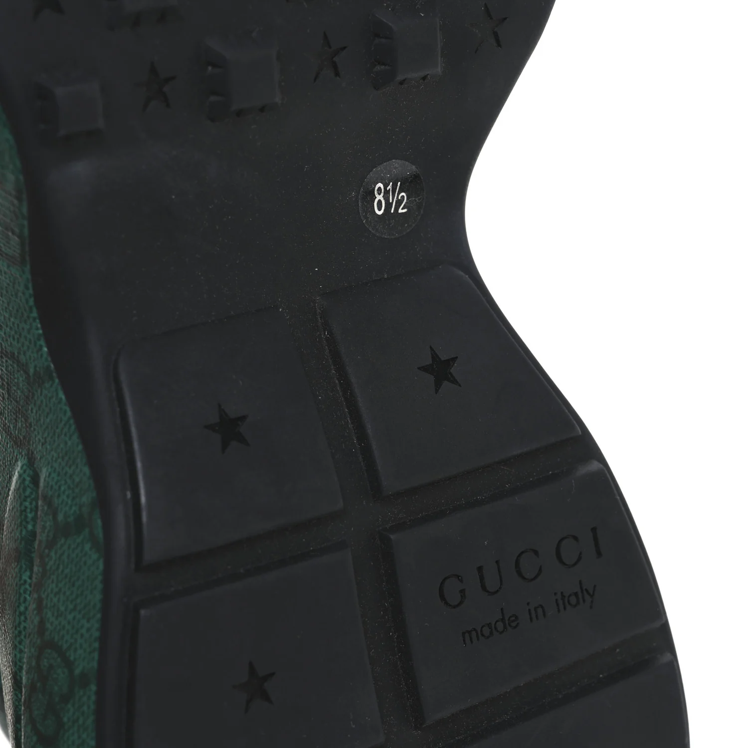 GG Supreme Monogram Mens Rhyton Sneakers 8.5 Black Green - Top Club