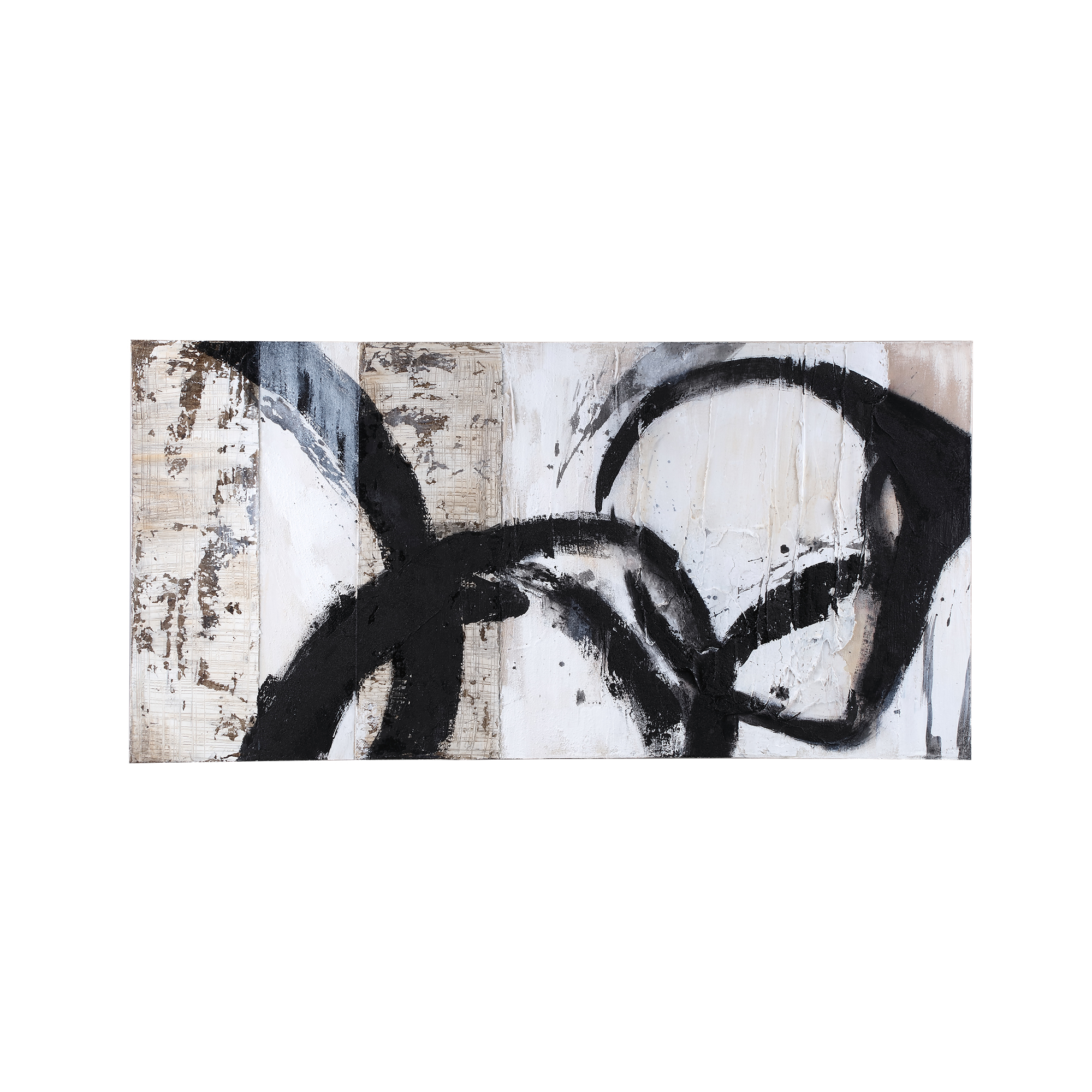 Canvas Noa zwart 120x60 cm