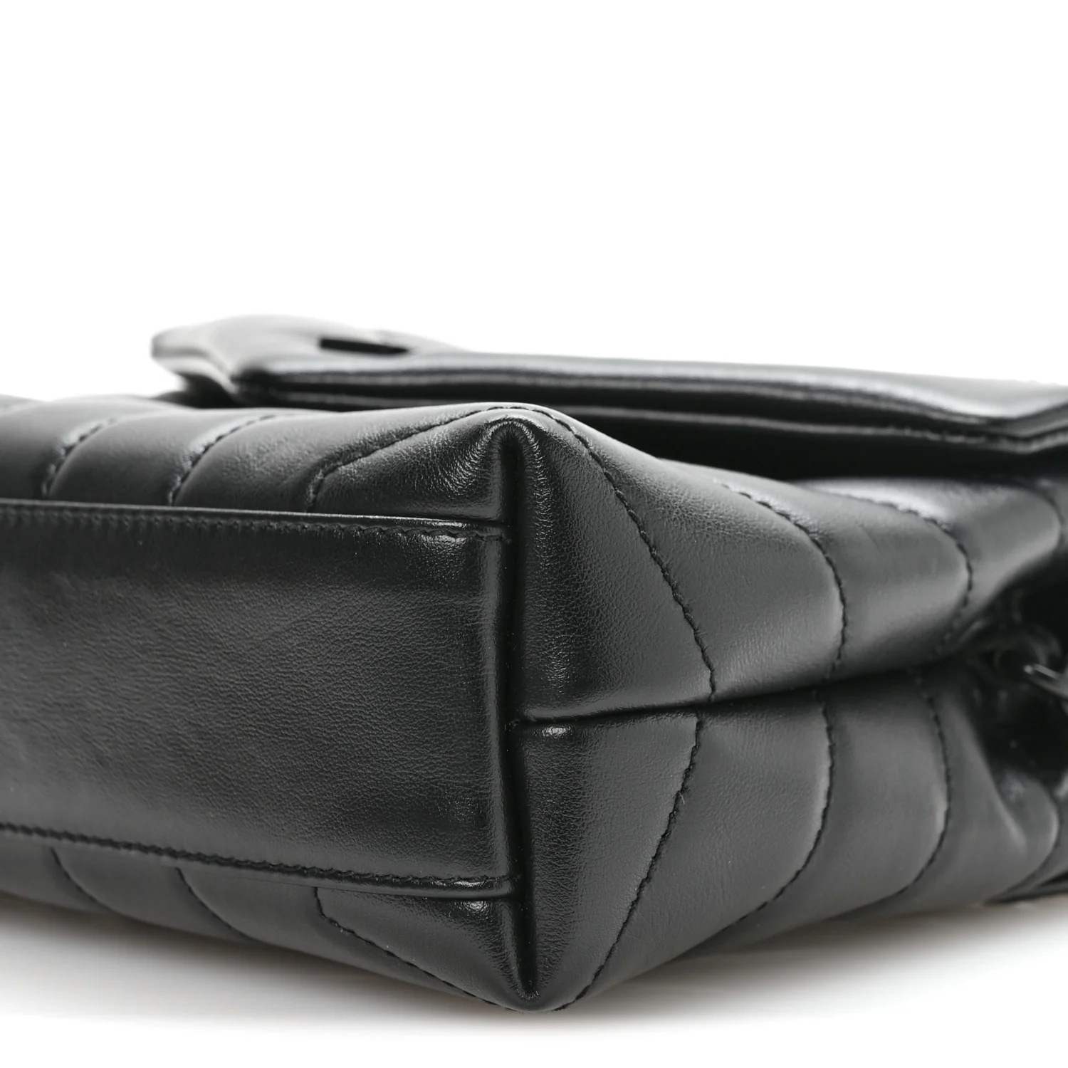 Calfskin Y Quilted Monogram Monochrome Toy Loulou Crossbody Bag Black - Top Club