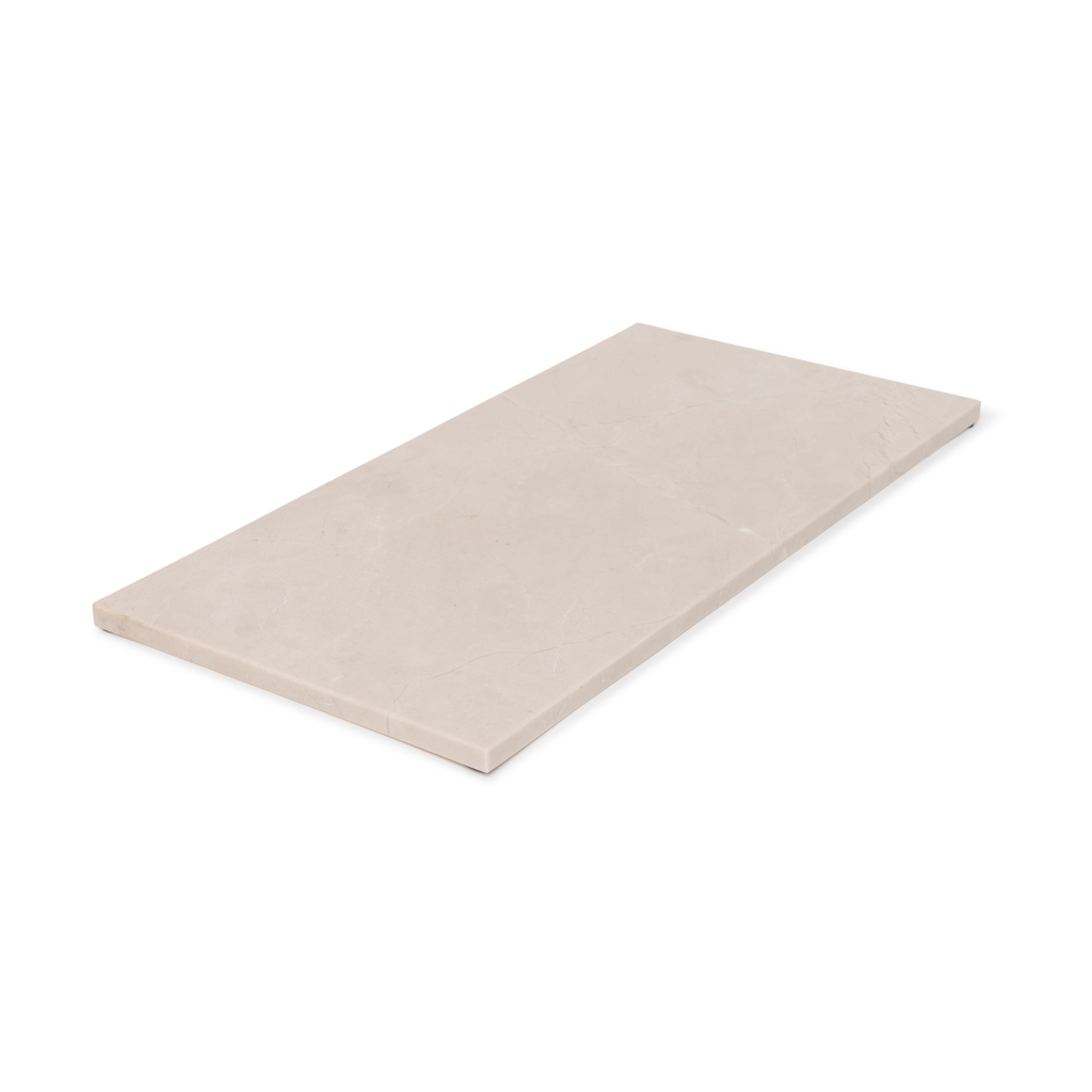 Marmer dienblad rechthoek L beige 20x40cm