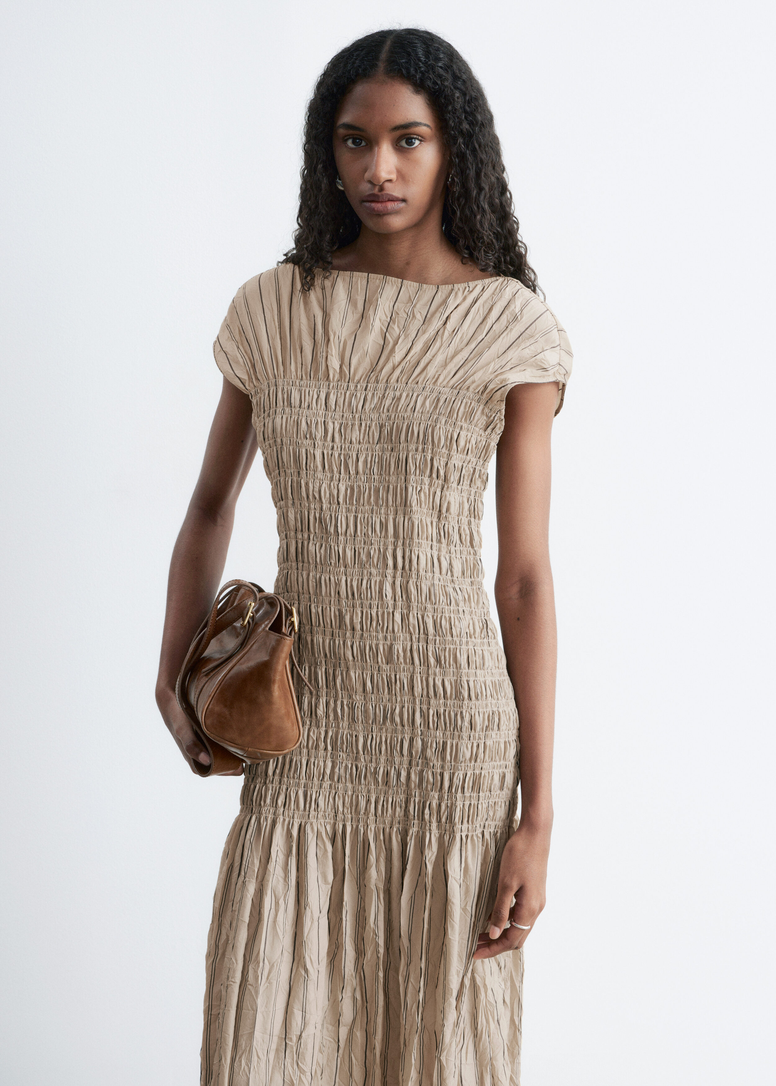 & Other Stories SMOCKED MAXI DRESS