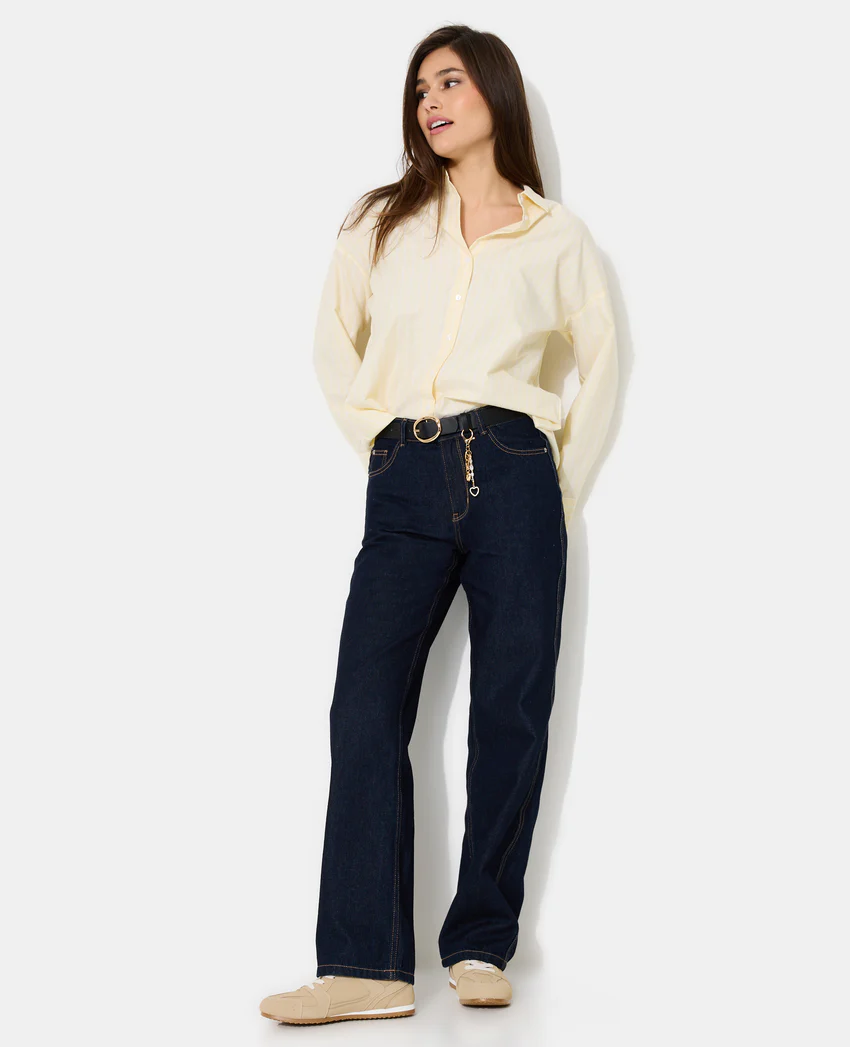Pimkie Jean wide avec jeu de surpiqûres zig-zag