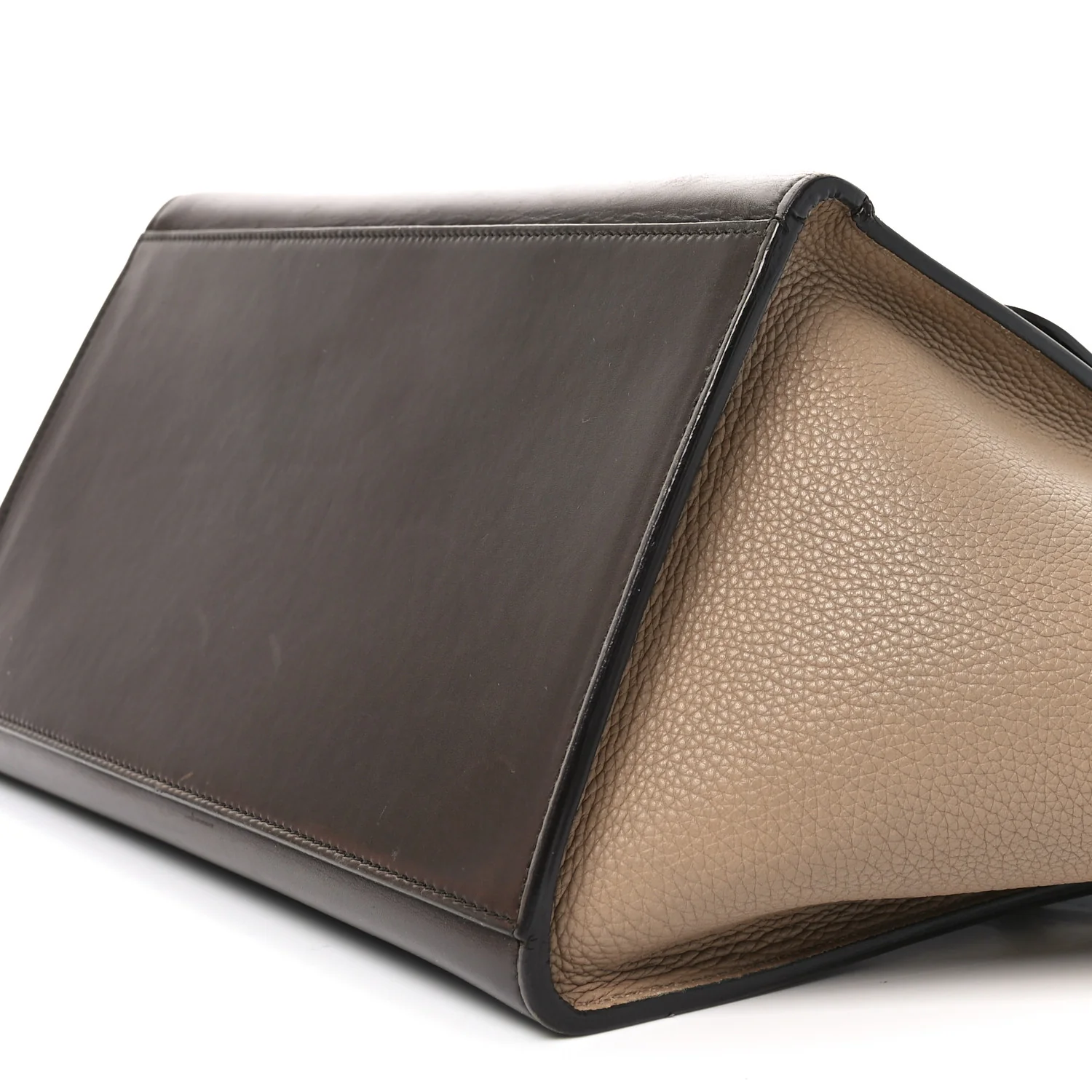 Sleek Calfskin Tri-color Small Trapeze Wine - Top Club