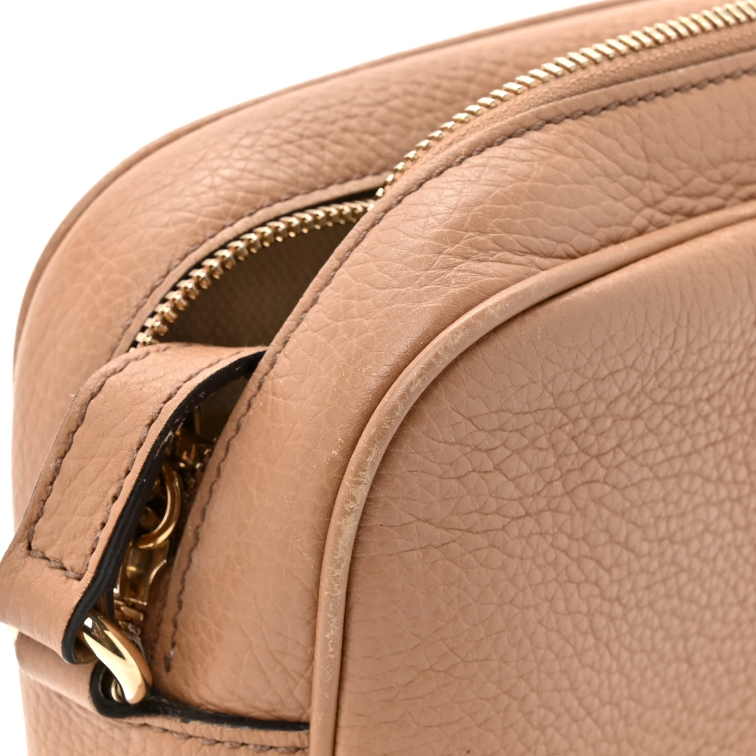 Pebbled Calfskin Small Soho Disco Bag Rose Beige - Top Club