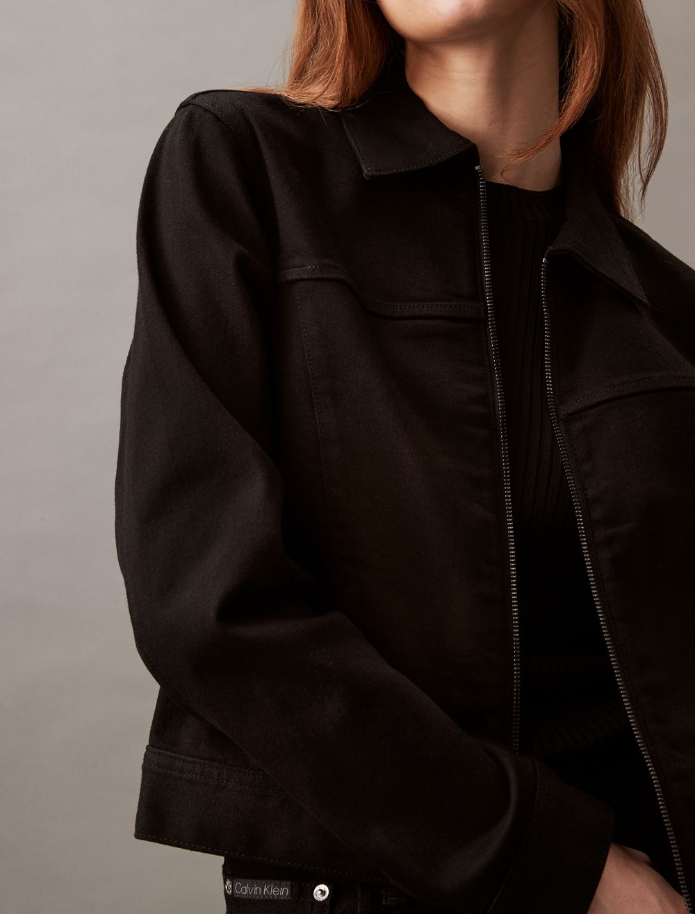 COACH Refined Denim Zip Jacket