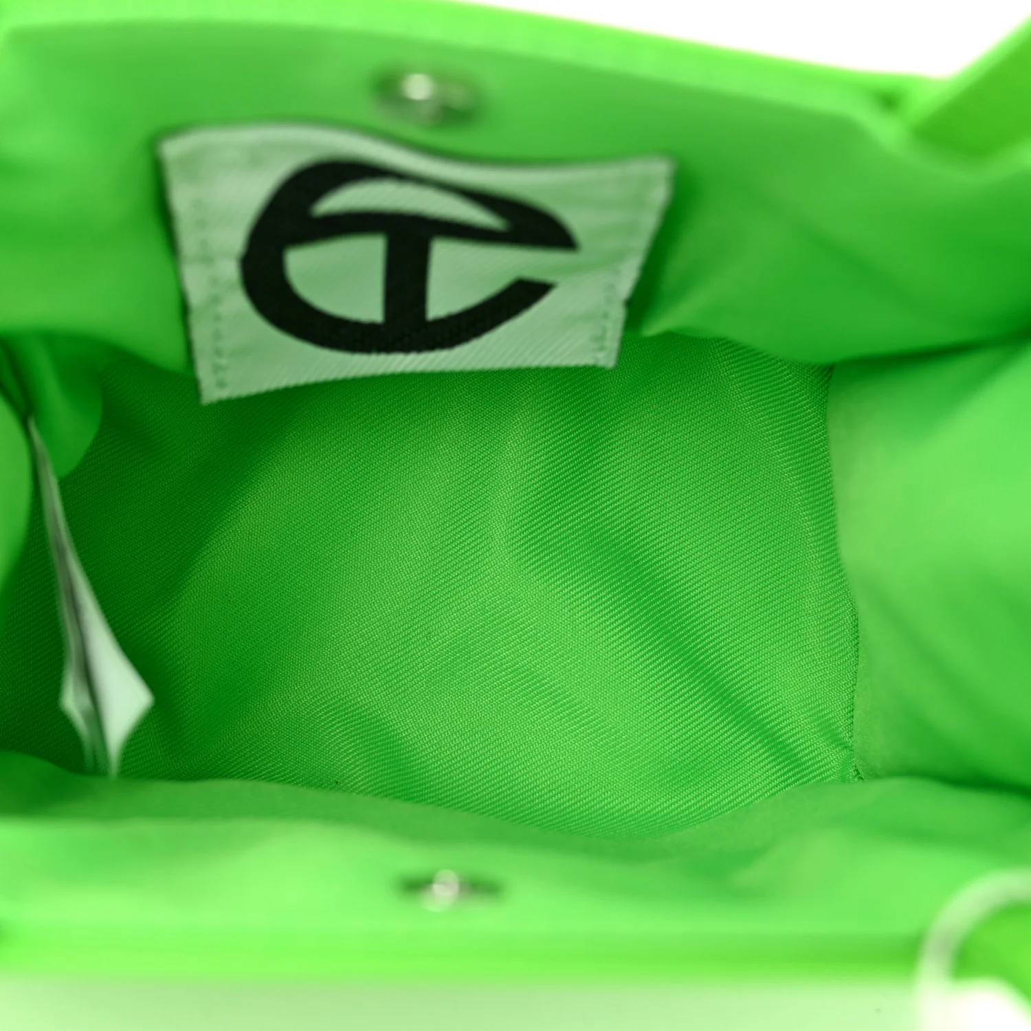 Vegan Leather Small Shopping Bag Highlighter Green - Top Club