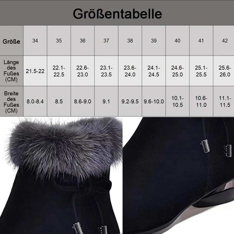 Bottes chevilles chaudes et élégantes antidérapantes pour femmes