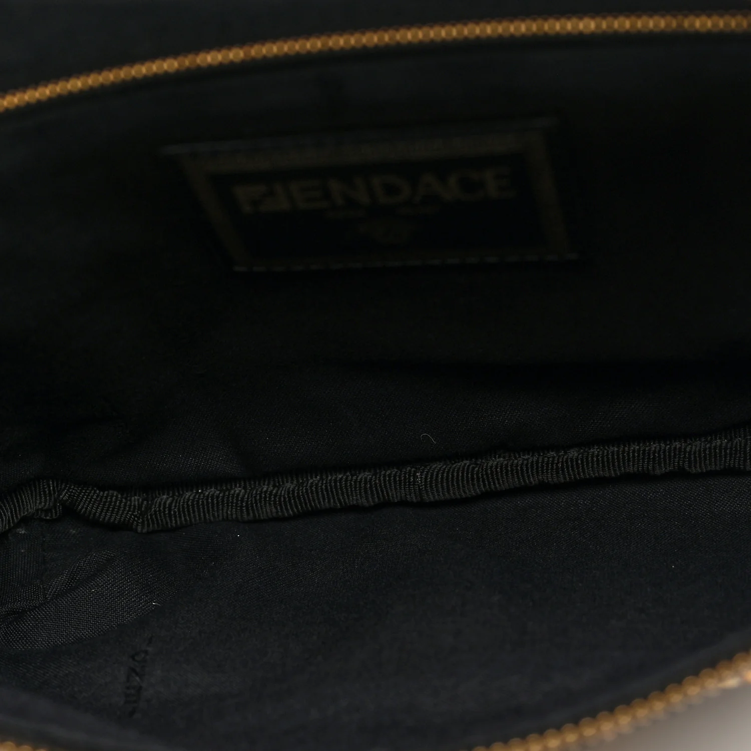 X VERSACE Nylon Cuoio Romano Fendace FF Baroque Belt Bag Black Gold - Top Club