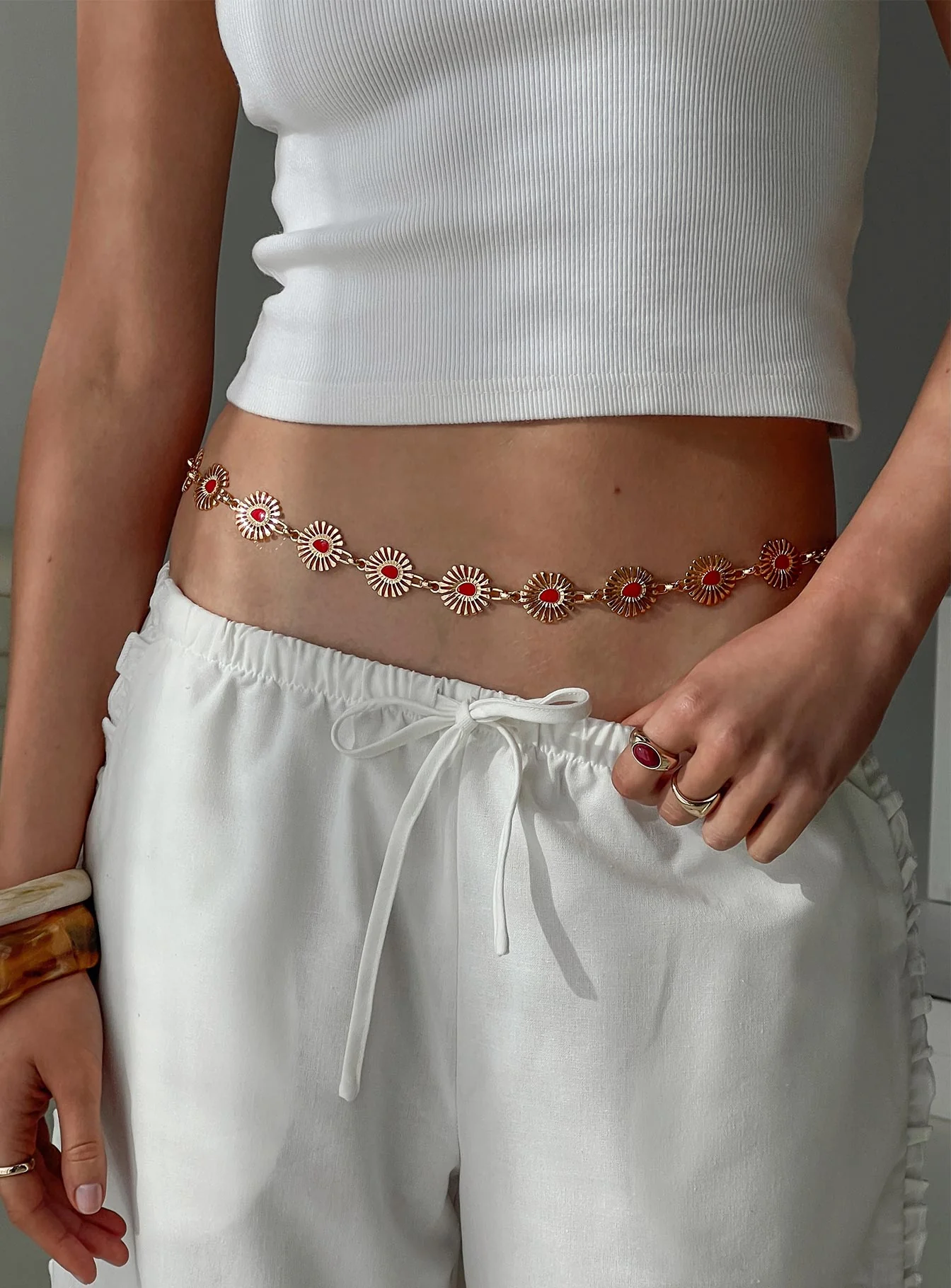 Royal Gleam Belt Gold / Red