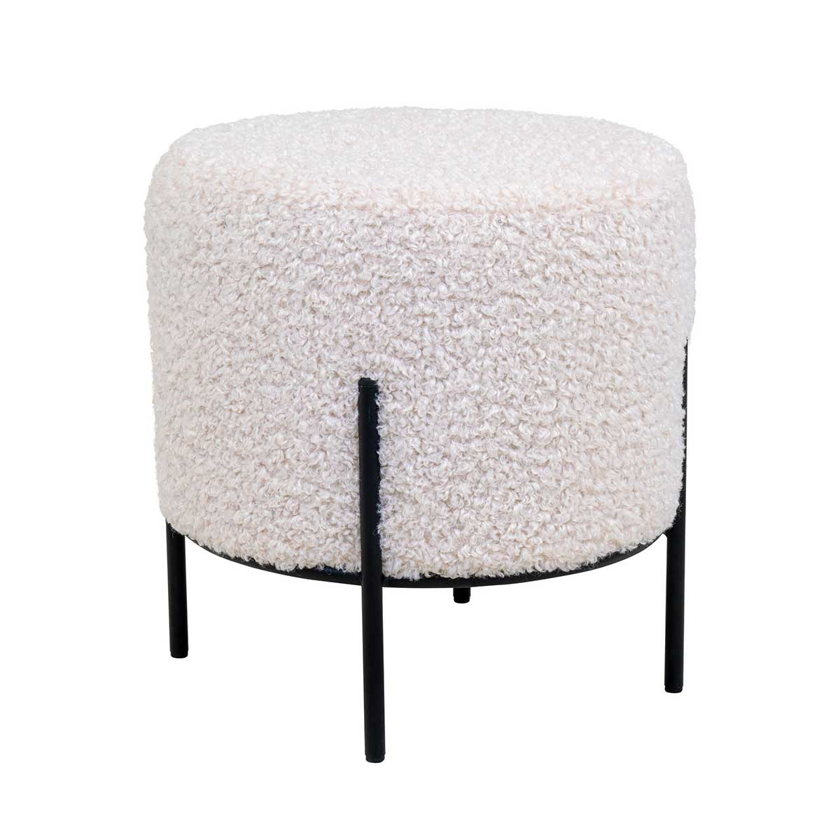 Poef Rosemarie - Schapenvacht - Wit Wit