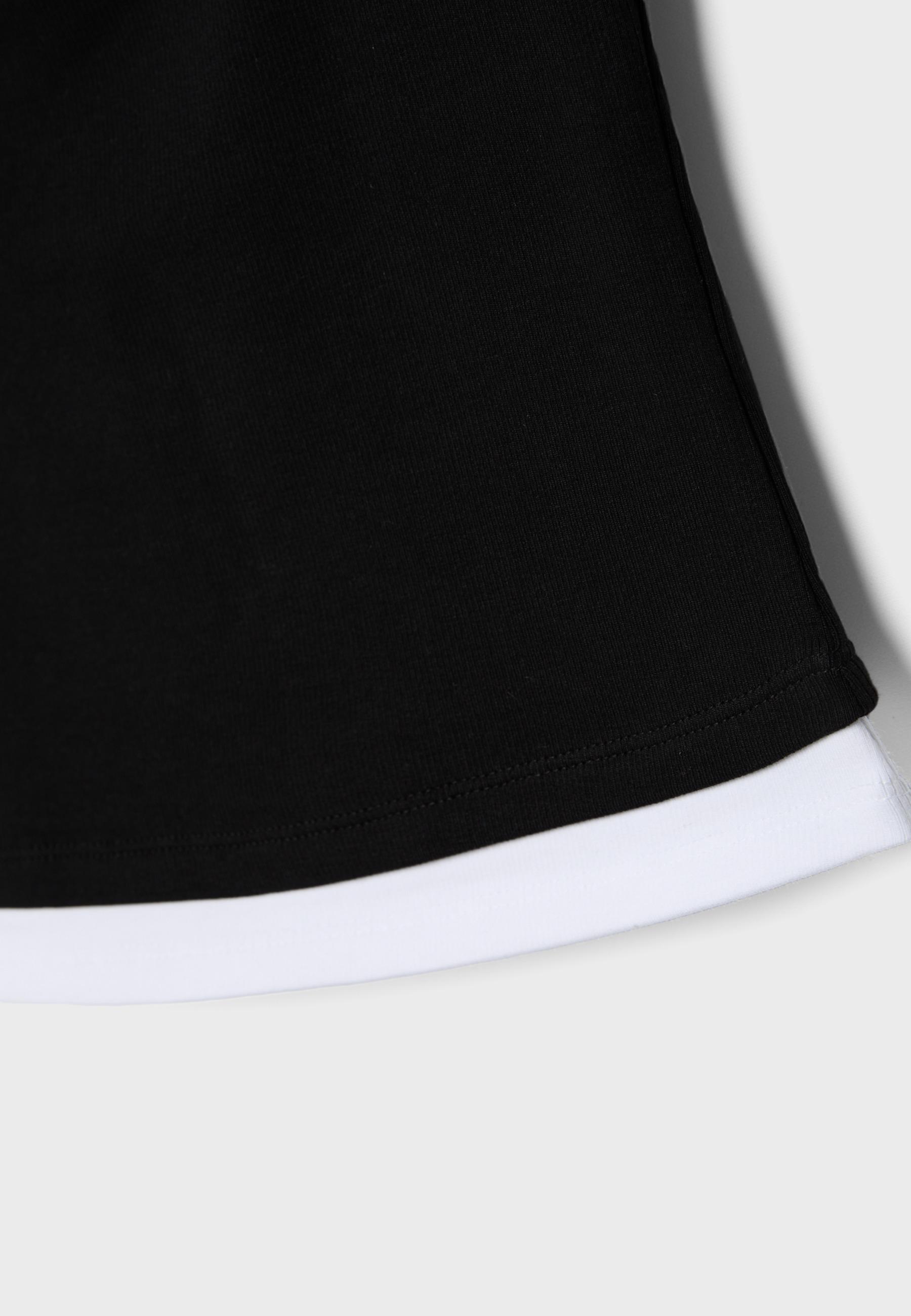 TWO-PIECE EFFECT SQUARE NECKLINE TOP