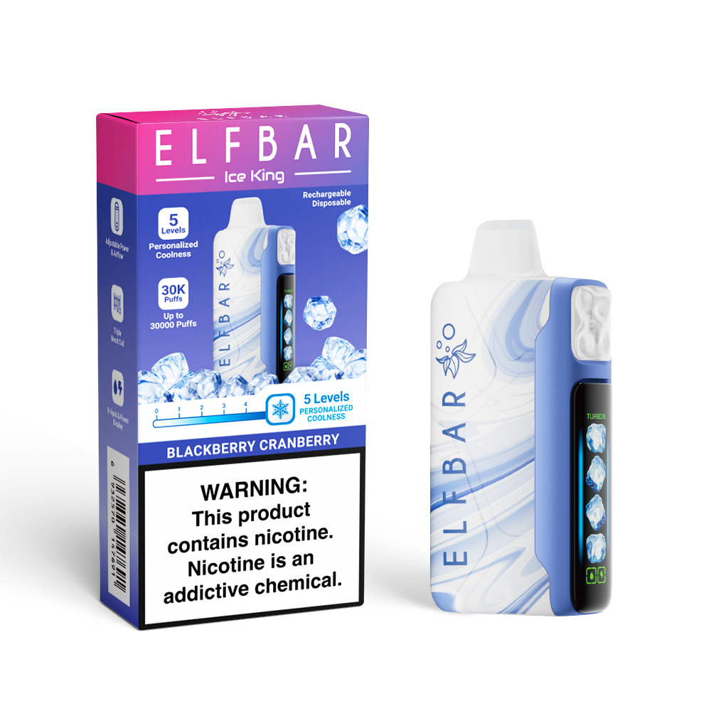 ELF BAR ICE KING 30K Rechargeable Disposable Vape (All Flavours)