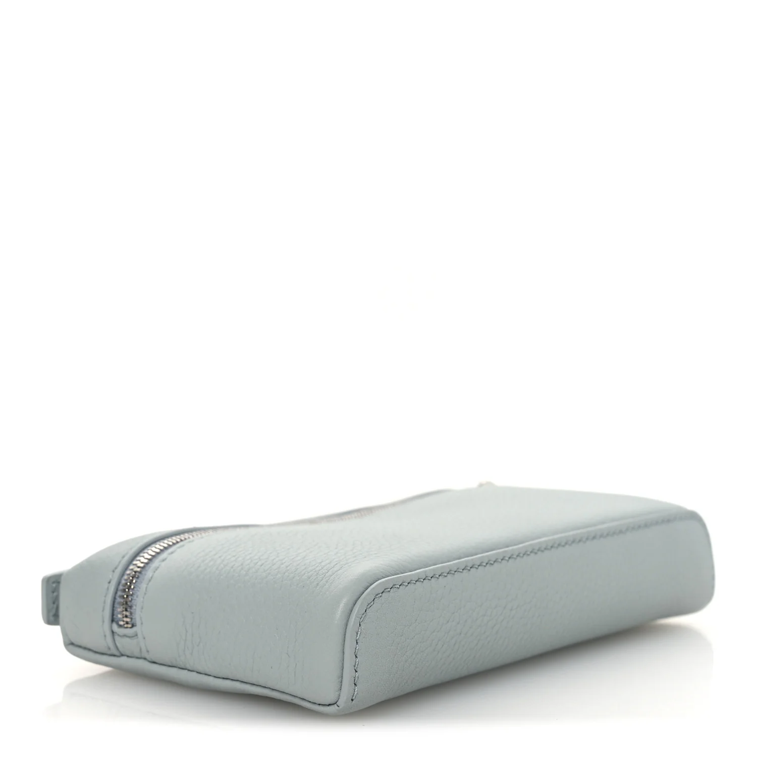 Grained Calfskin Extra Pocket Mini Pouch Minty Breeze - Top Club