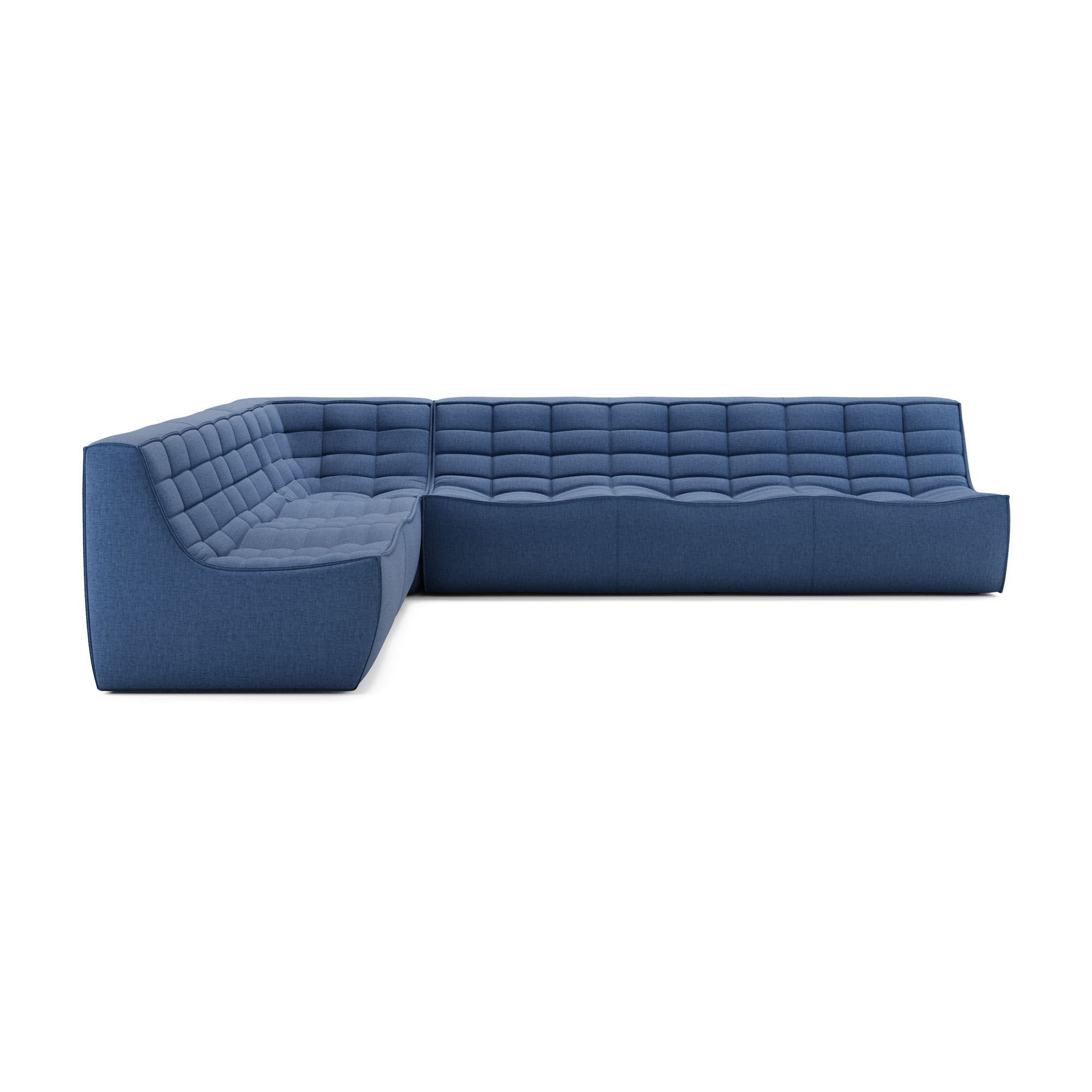 Modulaire bank N701 blue set 2 + 3 seat, 90° recht hoek