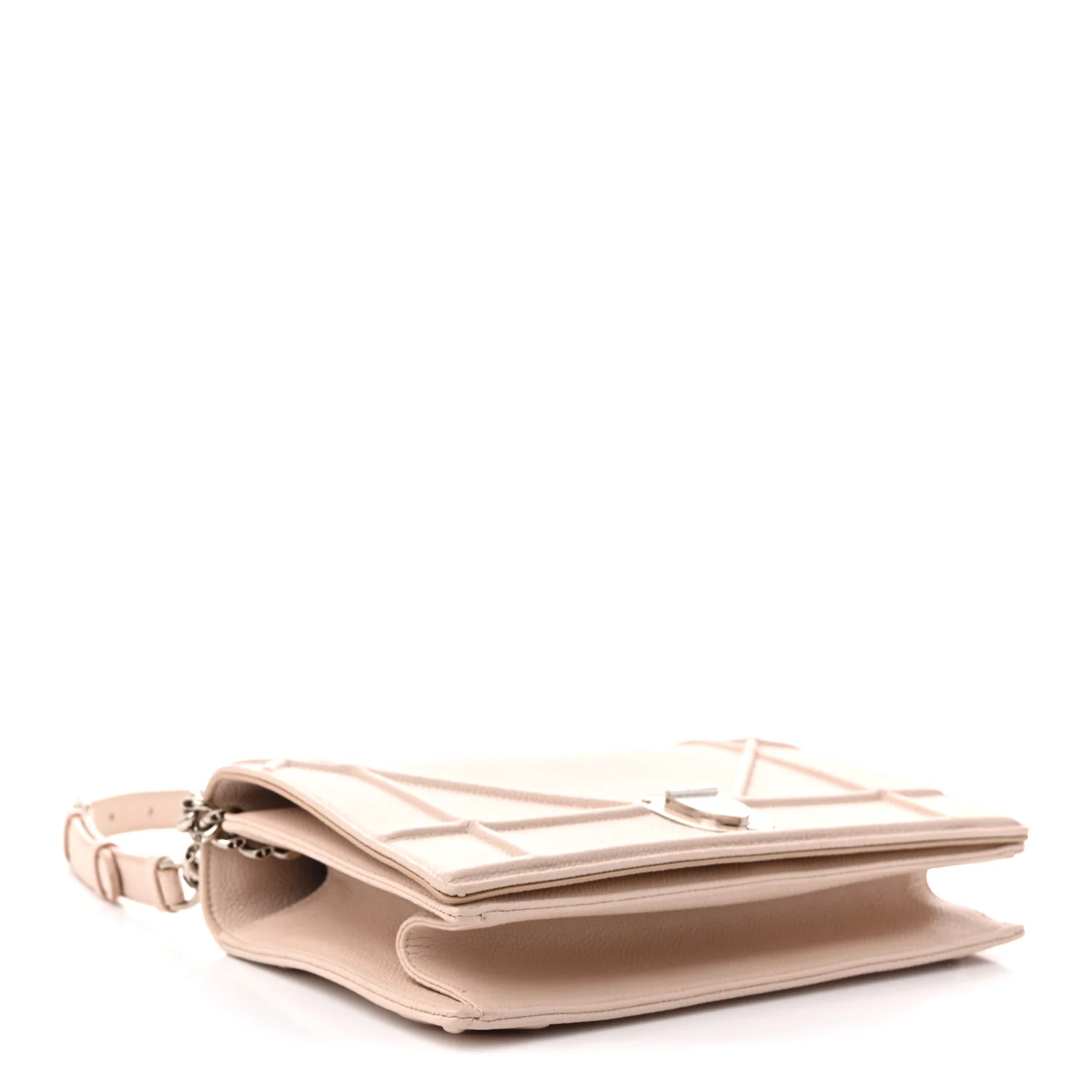 Grained Calfskin Medium Diorama Flap Bag Nude - Top Club