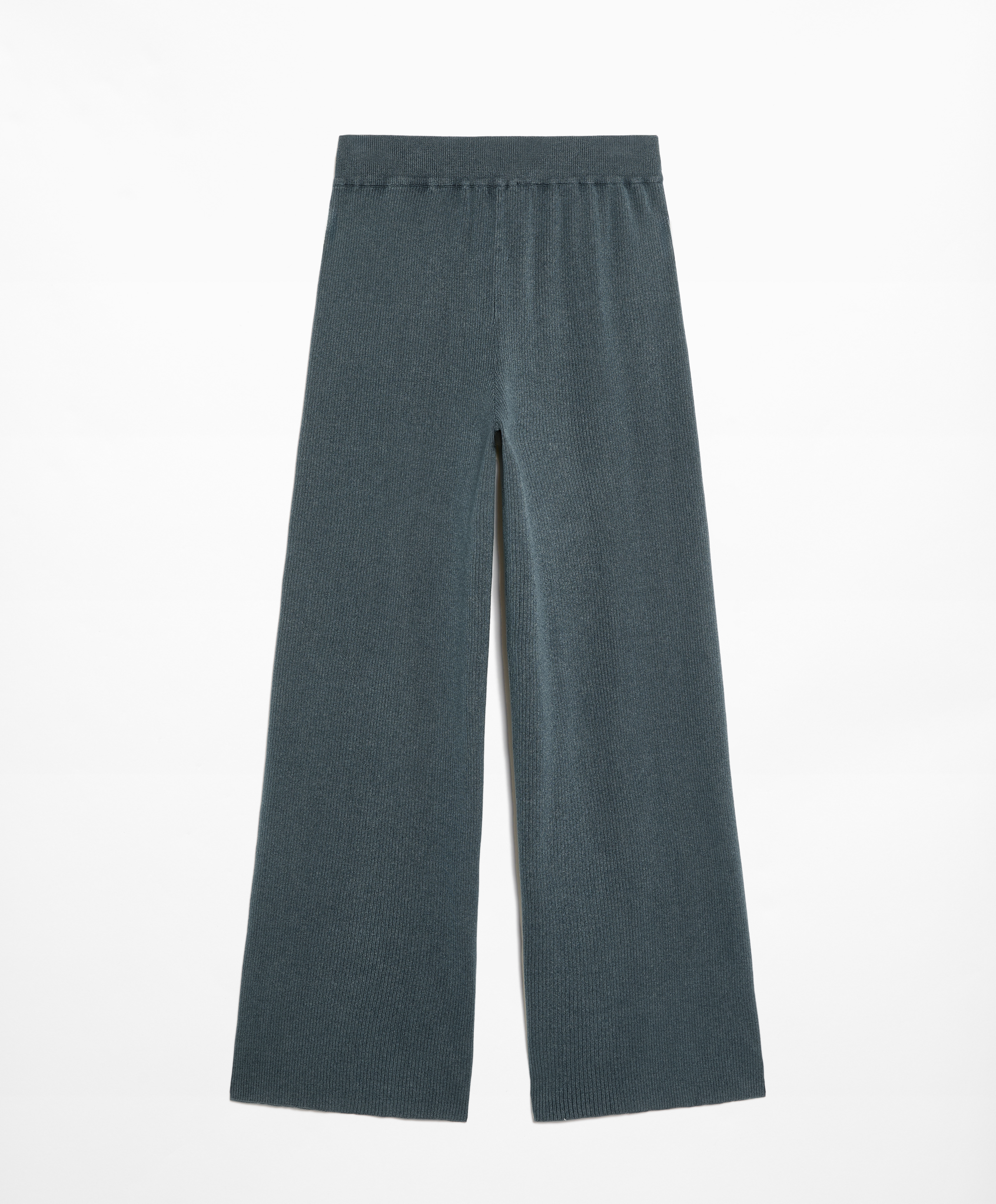 OYSHO Rib-knit straight-leg trousers