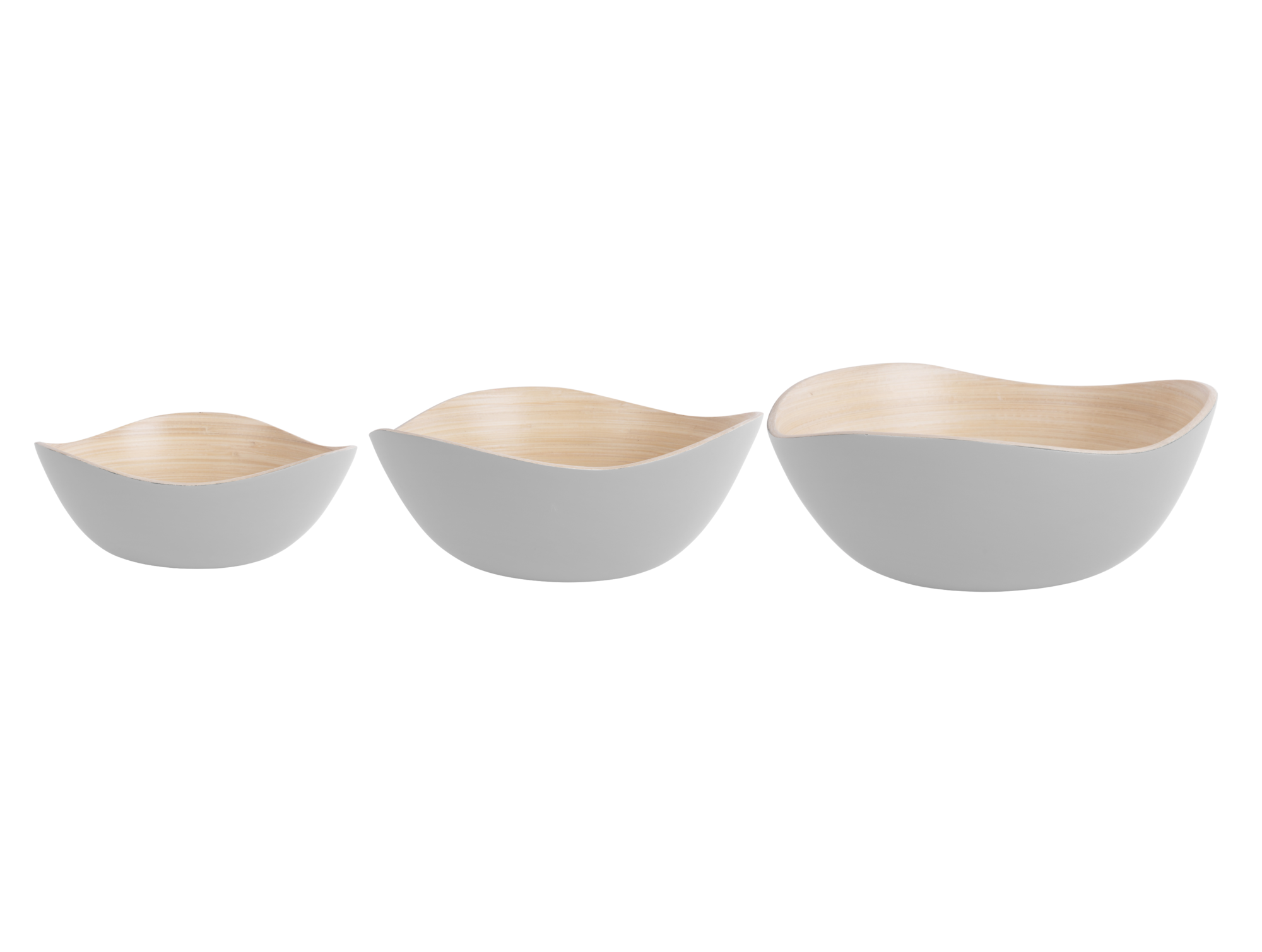 Bowl set Puro Organic bamboo white