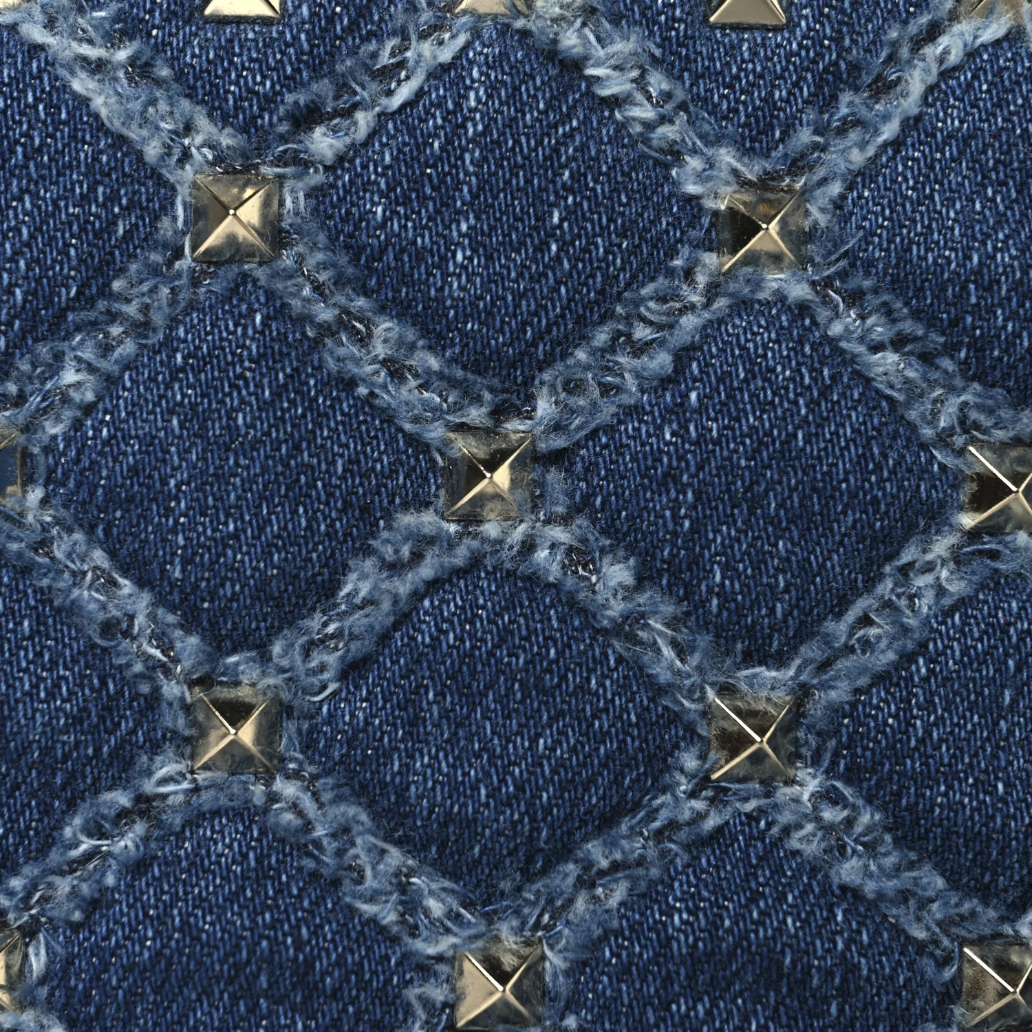 Denim Rockstud Spike Belt Bag 95 Denim - Top Club
