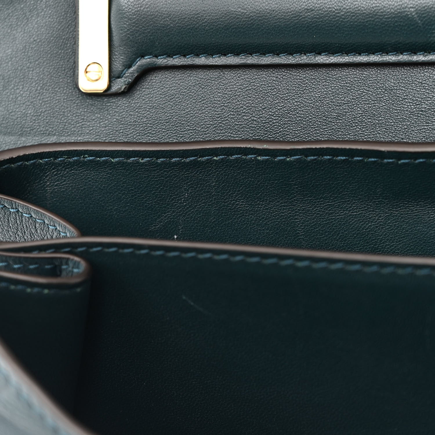 Calfskin Embossed Small Margot Top Handle Divisa Green - Top Club