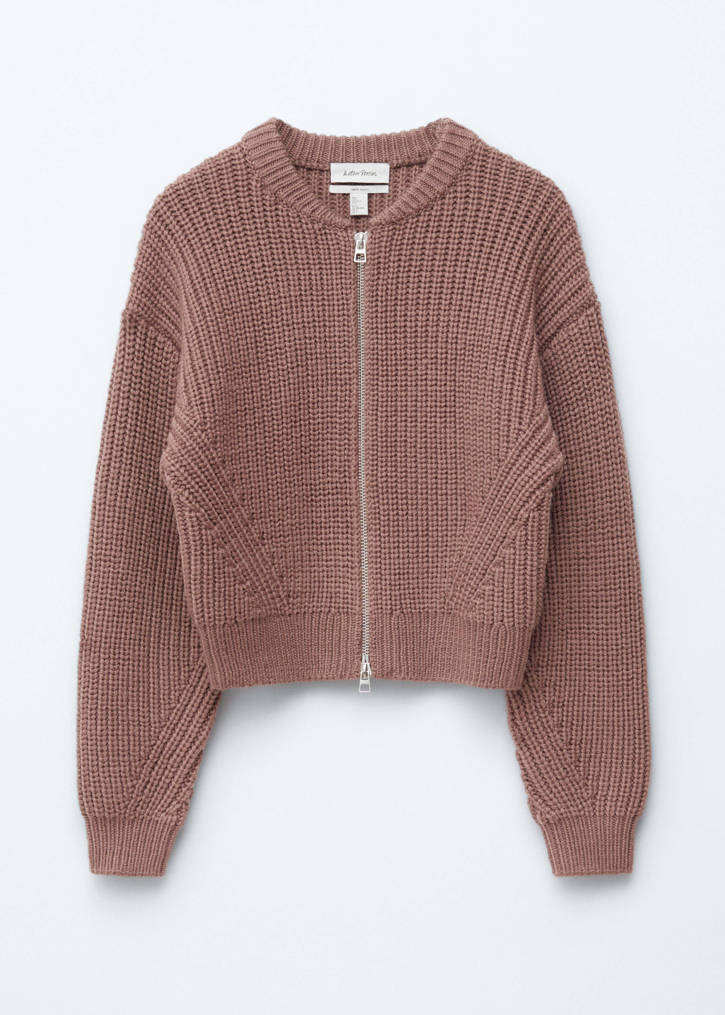 & Other Stories KNITTED WOOL BOMBER JACKET