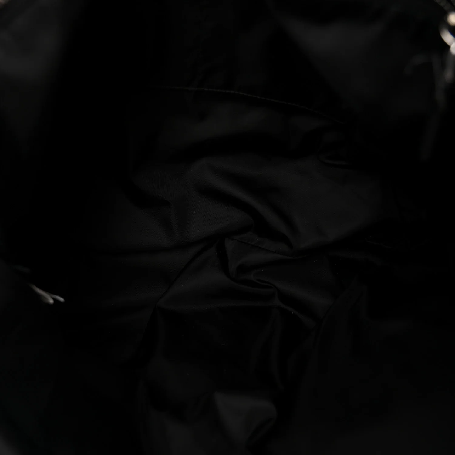 Re-Nylon Padded Printed Medium Tote Bag Black White - Top Club