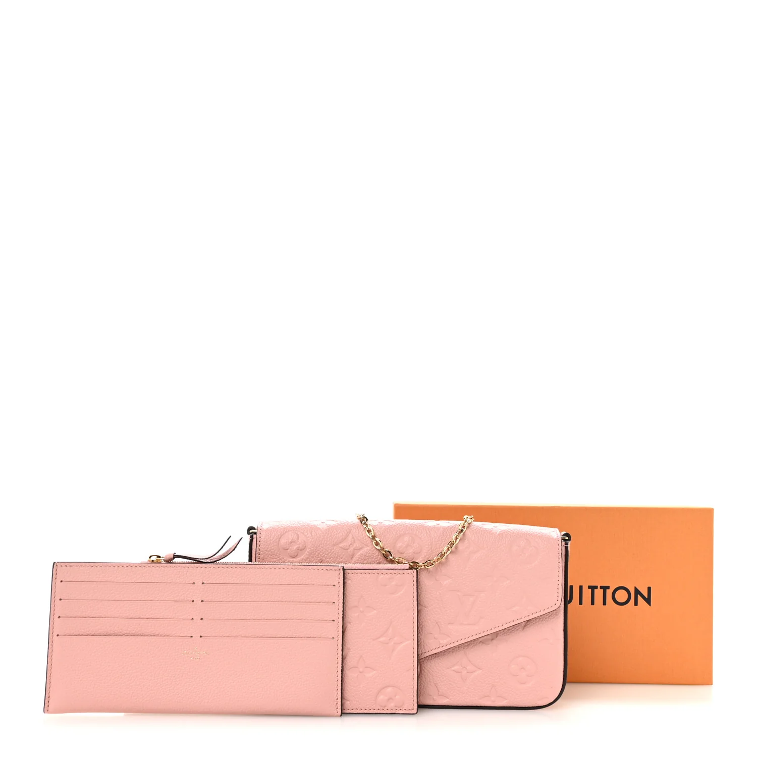 Empreinte Pochette Felicie Chain Wallet Rose Poudre - Top Club