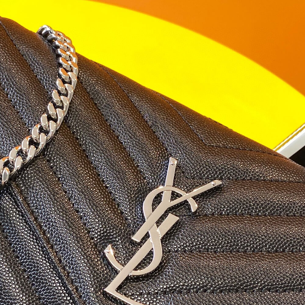 YSL classic cassandre chain wallet in grain de poudre leather(high-end grade) - Top Club