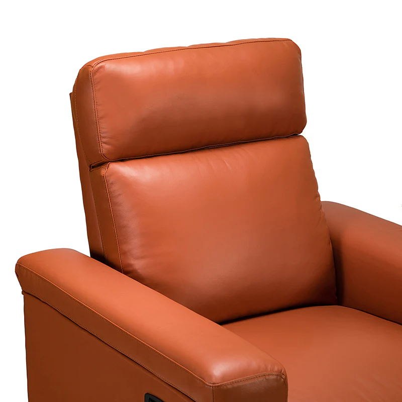 Lea 36.02" Wide Genuine Leather Power Recliner