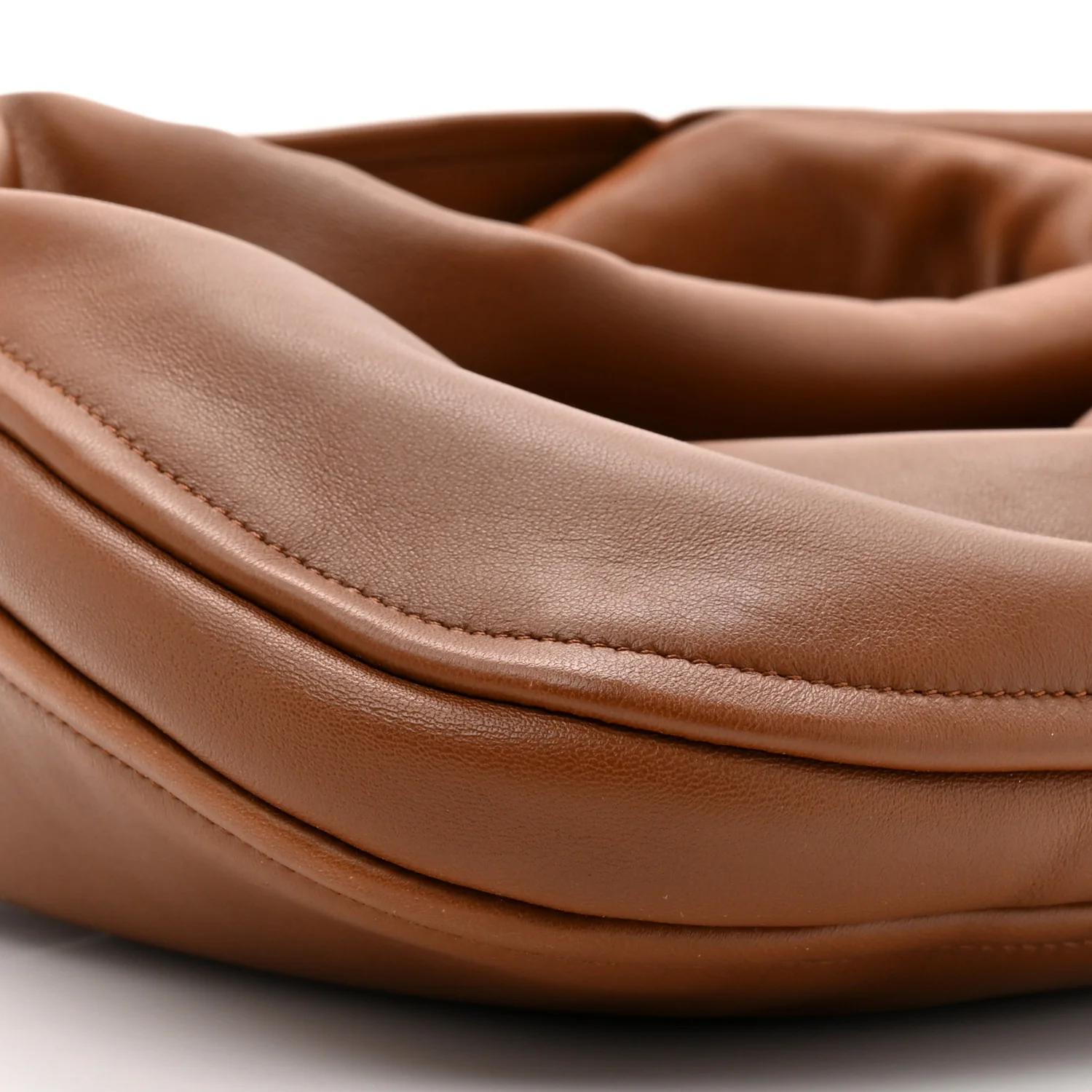 Calfskin Large Go-Hobo Bag Saddle Brown - Top Club