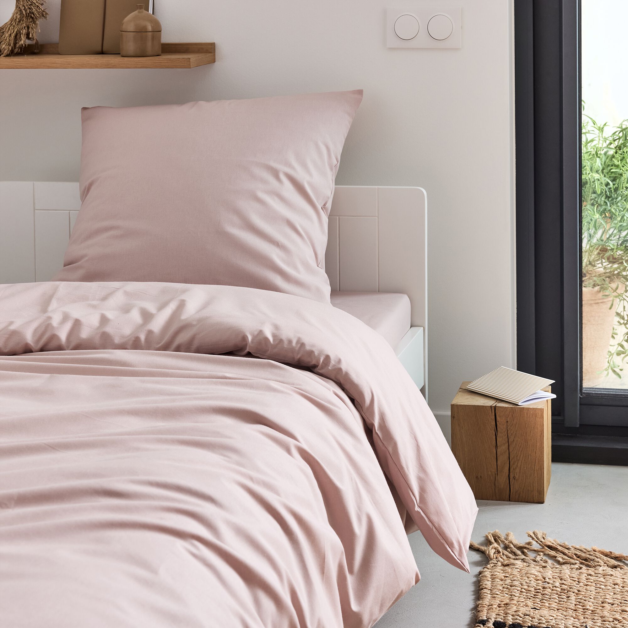 CALANQUES - Housse de couette en coton 240x220cm - rose rosa