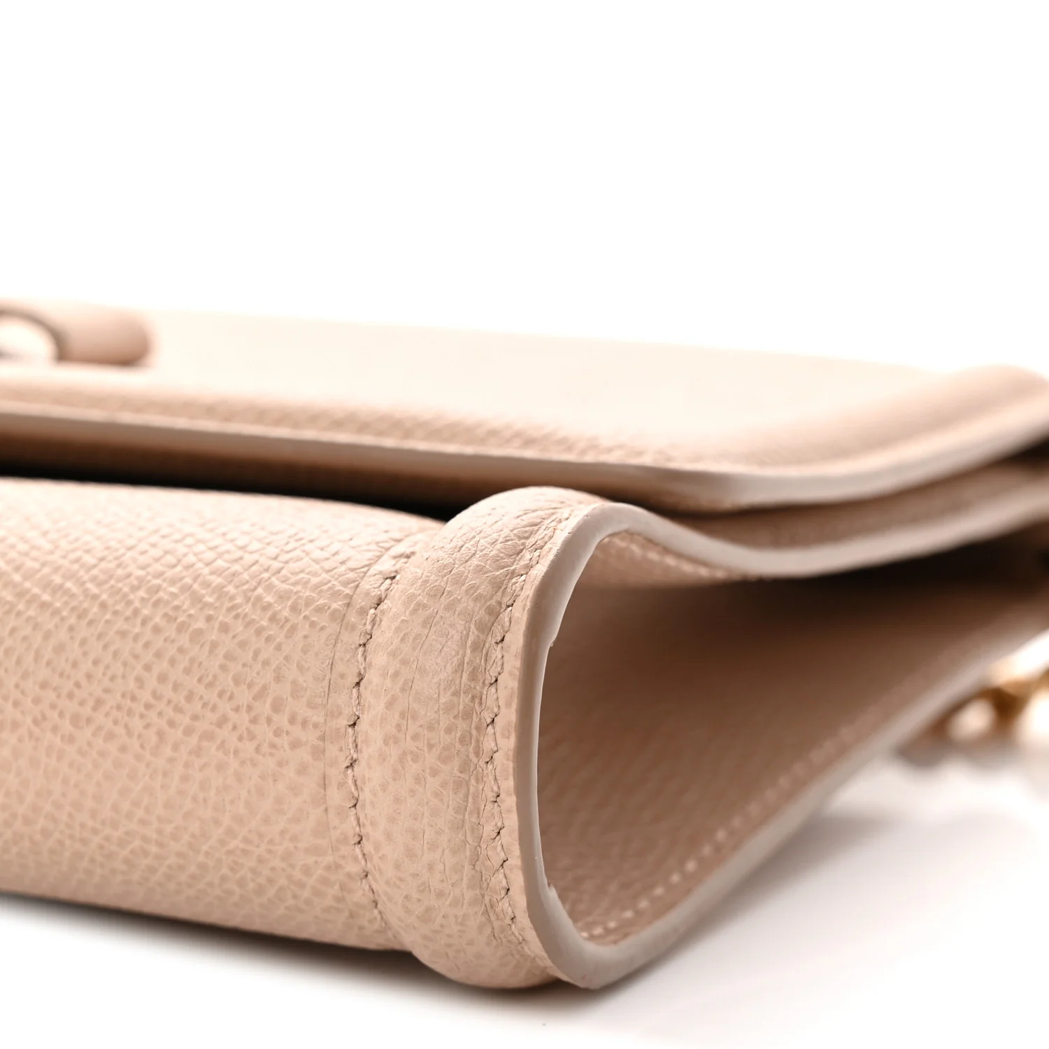 Printed Calfskin Ginny Shoulder Bag Beige - Top Club