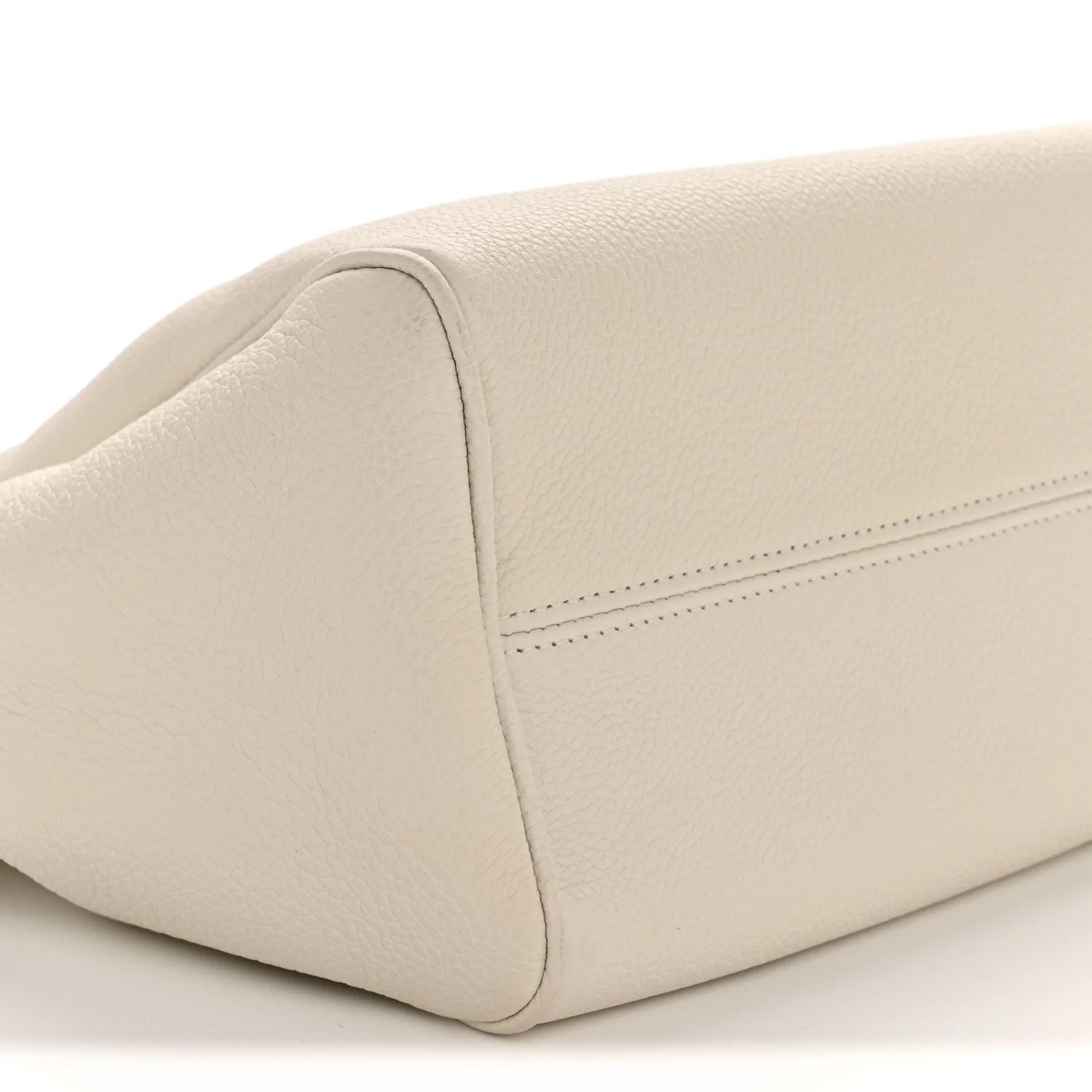 Calfskin Cuir Small Triomphe Cabas Drawstring White - Top Club