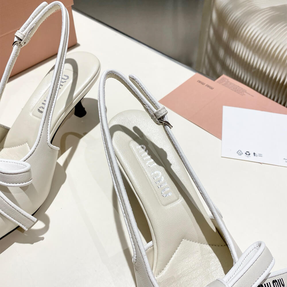 MiuMiu Nappa leather slingback pumps - Top Club